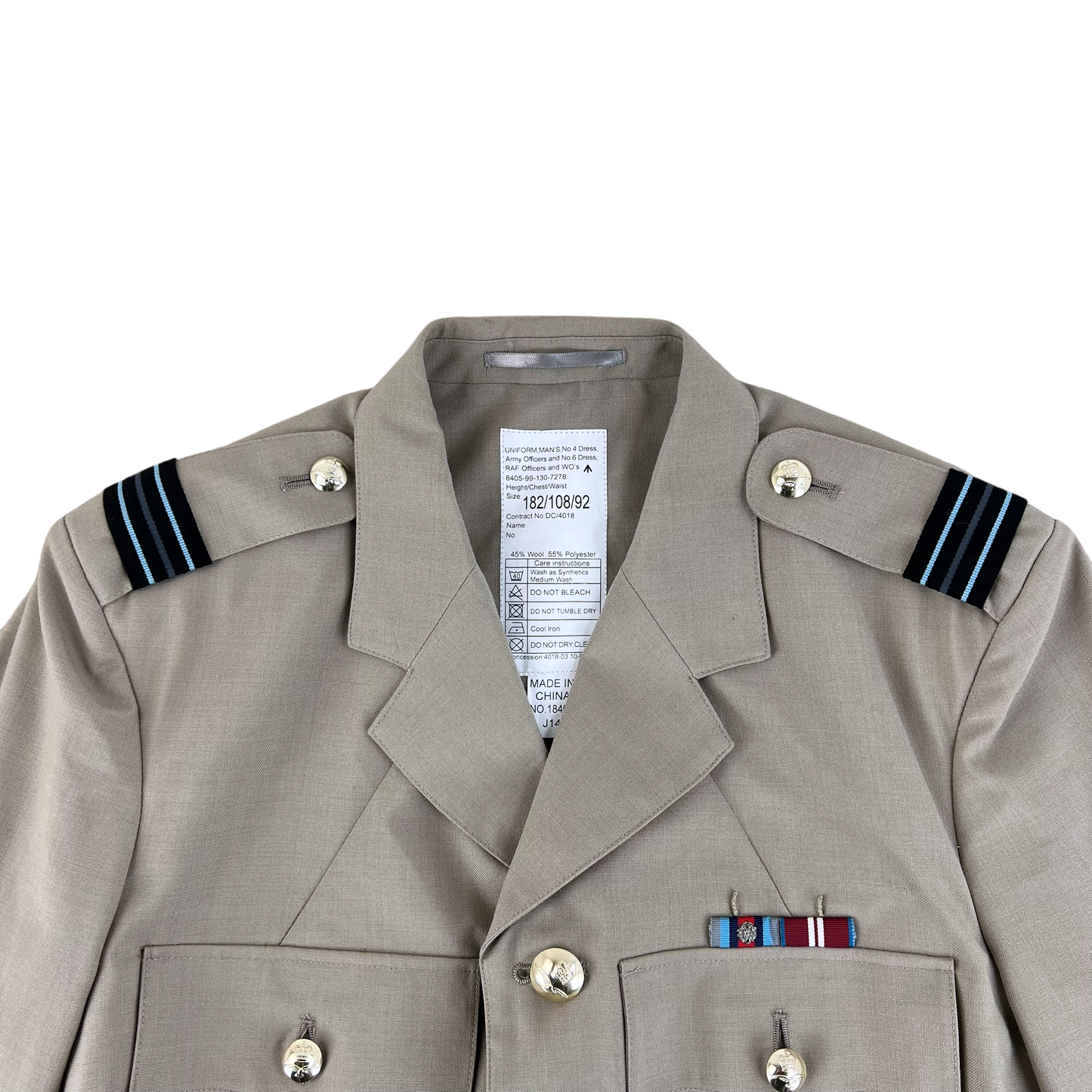 British RAF No. 6 Tropical Dress Jacket w/ Belt - Large 182/108