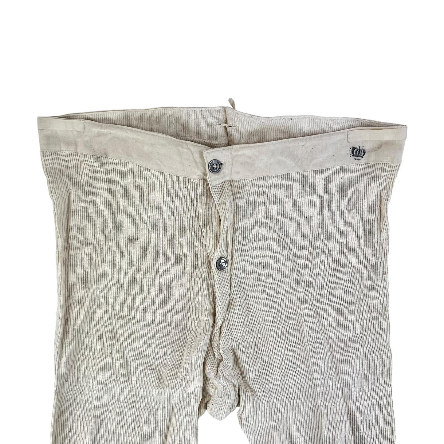 Swedish Army 40s Cream Long Johns Trousers - W34 L29