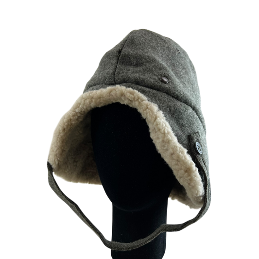 Swedish Army WW2 M43 Wool Ushanka Cap - Small 56cm