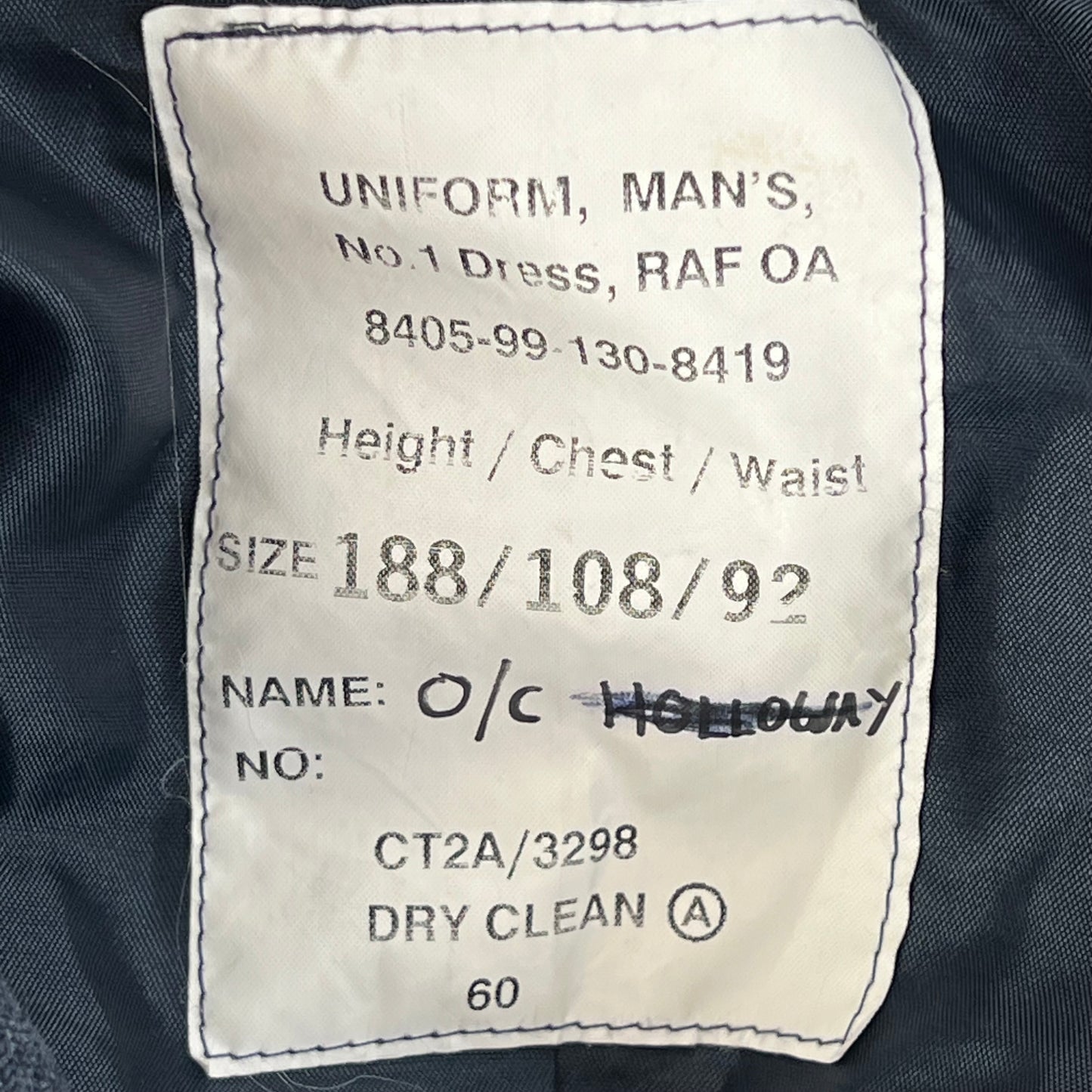 British Royal Air Force No. 1 Dress Jacket - Medium 188/108