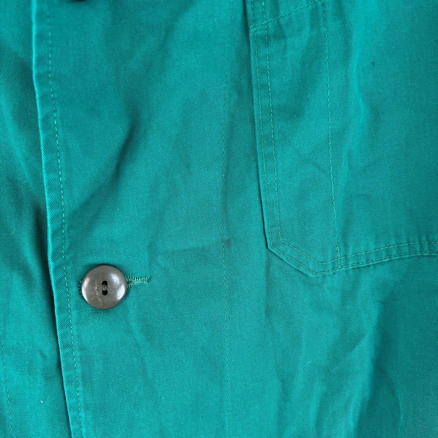 Austrian Army Green Blue Chore Coat - Large