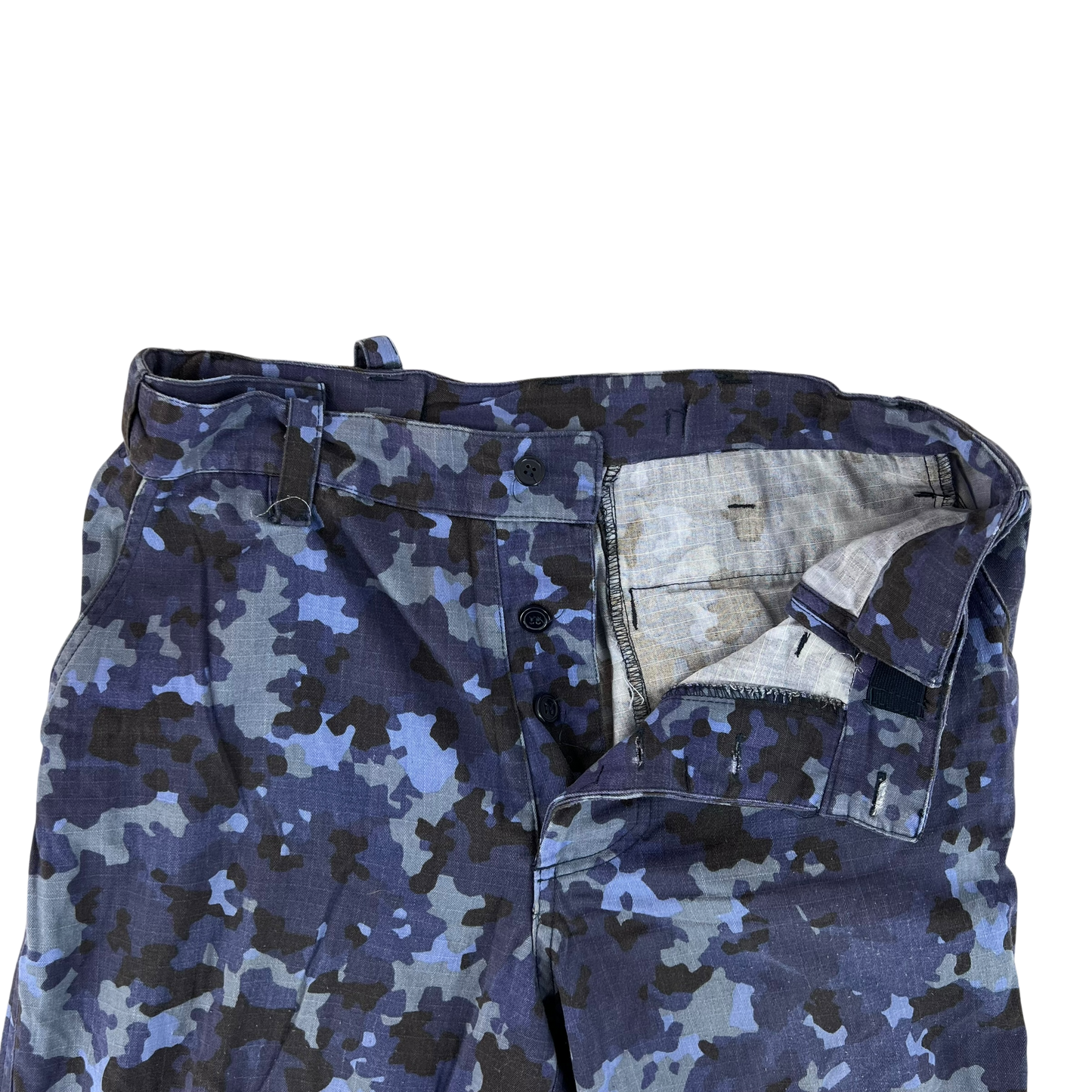 Romanian Navy M2017 Blue Camouflage Ripstop Trousers - W33 L28