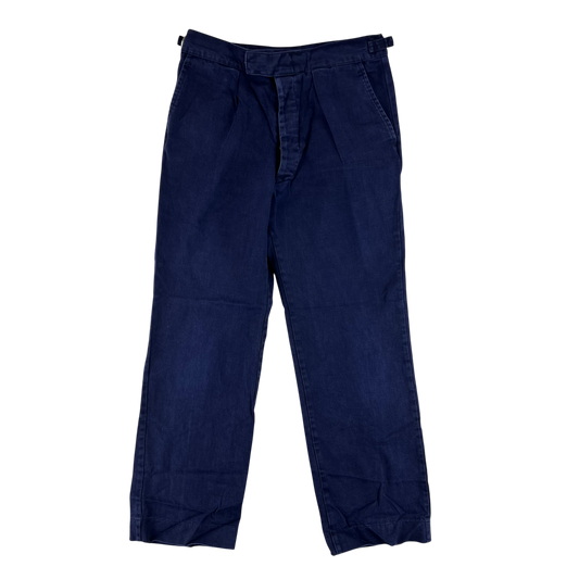 British Royal Navy Cotton Working Dress Trousers - W33 L30