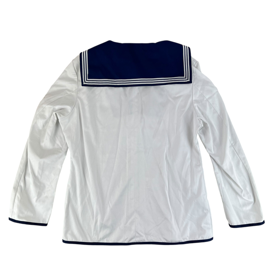 British Royal Navy Class II White Jumper Sailor's Top - Large 182/112