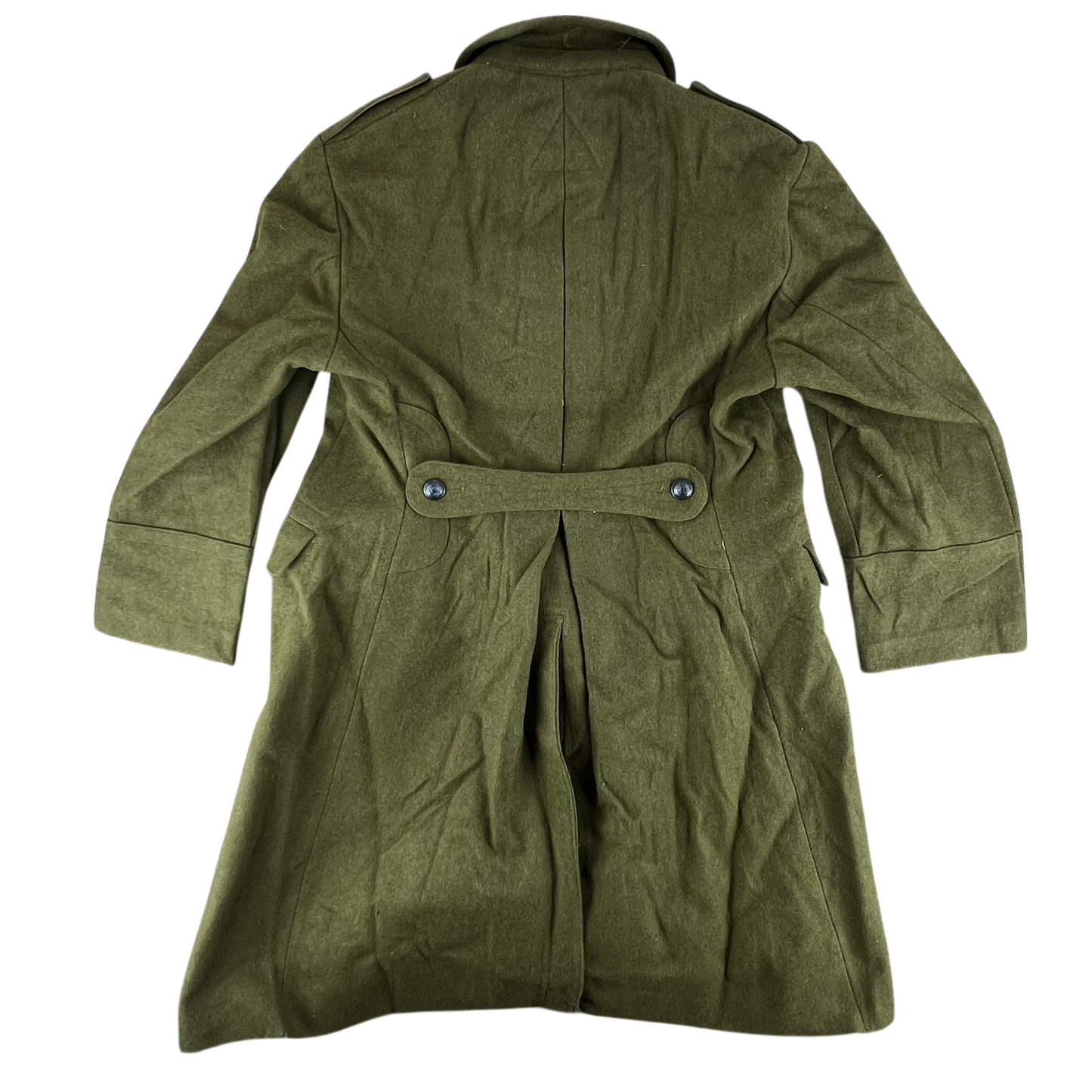 Romanian People's Army 70's Khaki Wool Greatcoat - Large