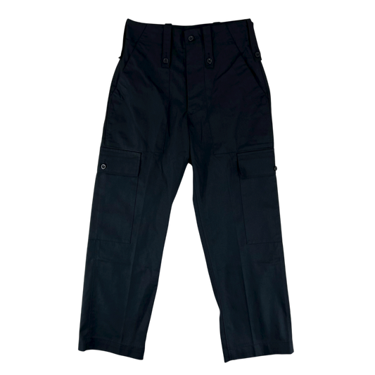 British Army Black Fatigue Work Trousers - W28 L27.5