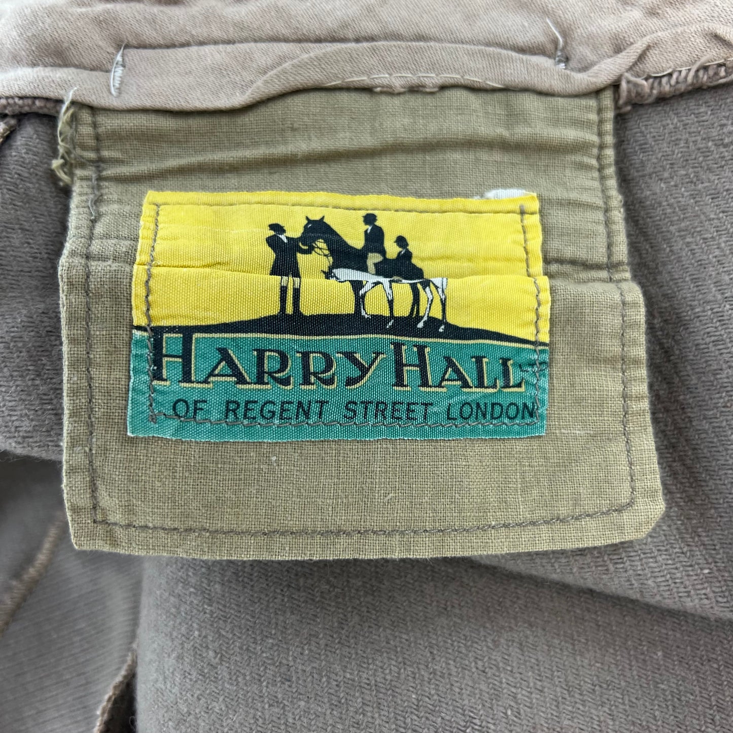 British Army 50s Khaki Cavalry Riding Trousers Jodhpurs - W22 L26.5