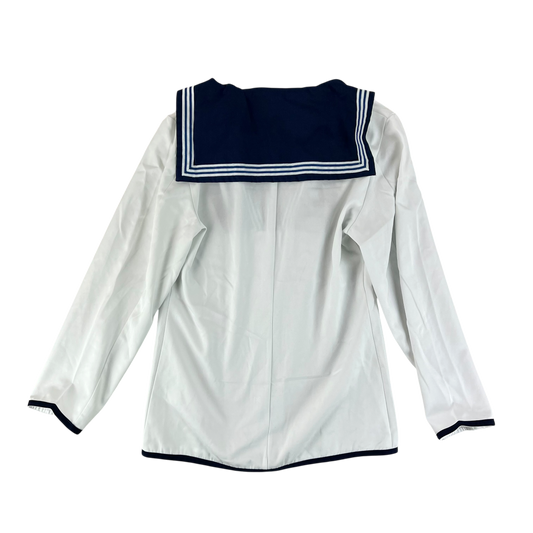 British Royal Navy Women's Class II White Jumper Sailor's Top - Medium 170/96