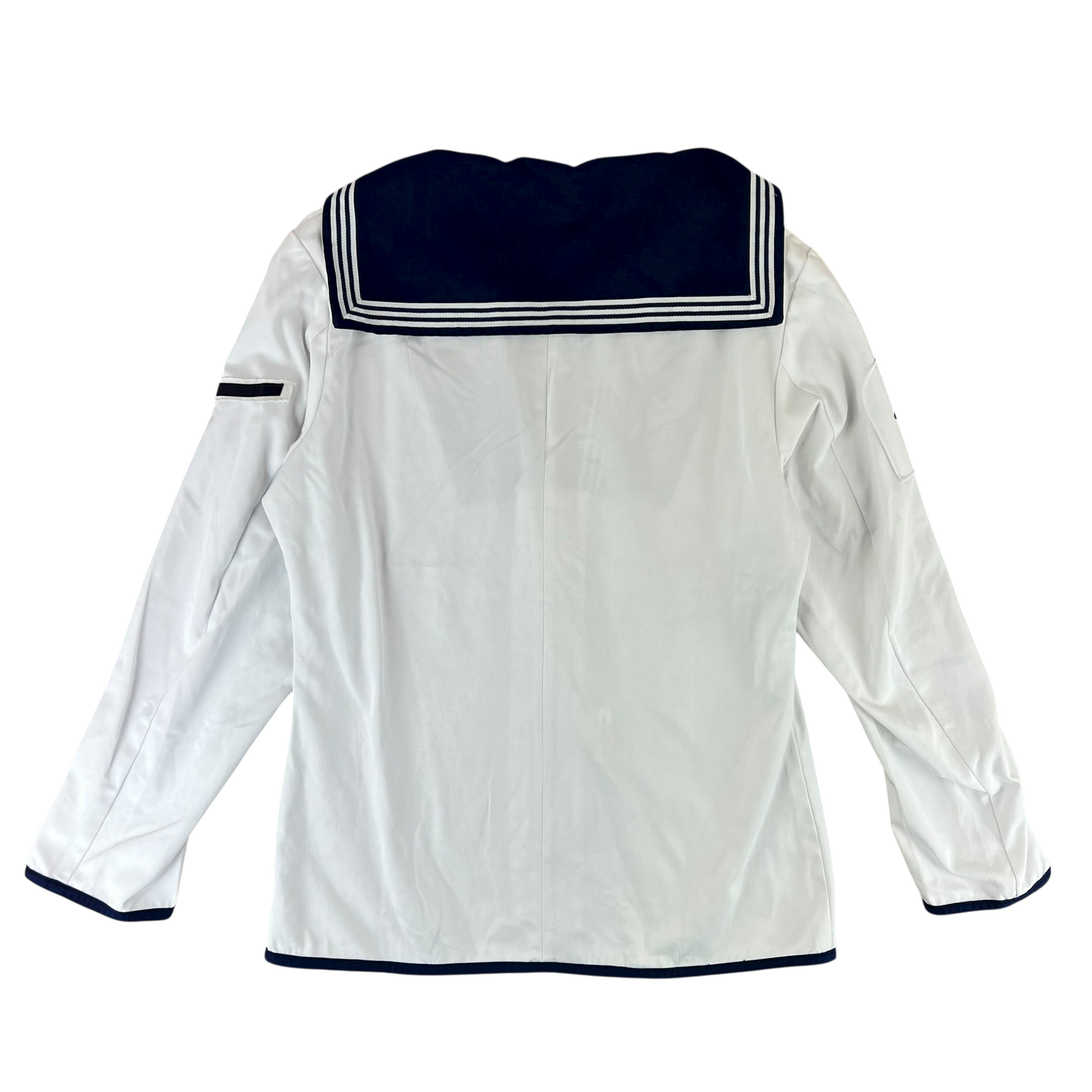 British Royal Navy Class II White Jumper Sailor's Top - Medium 176/100