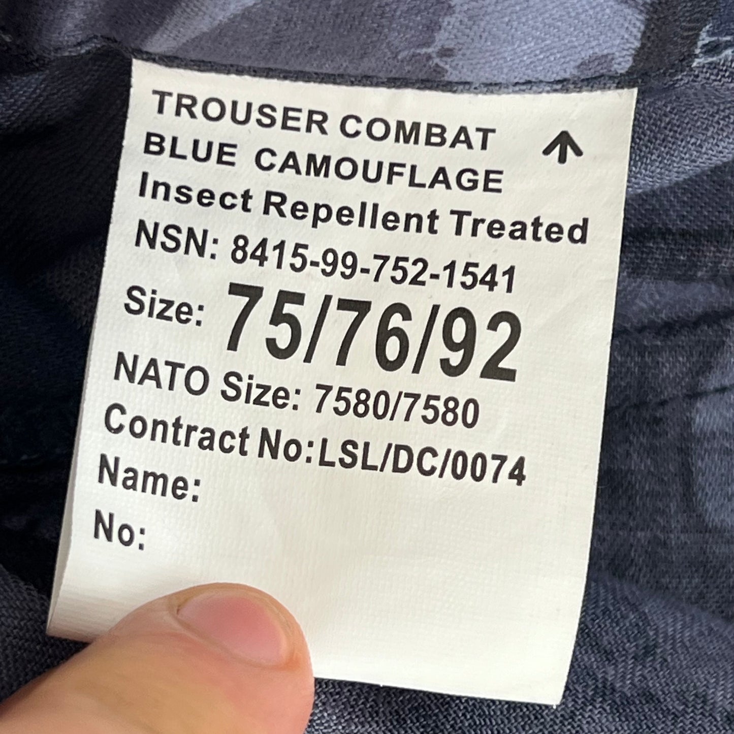 British Army OPFOR Blue DPM Camouflage Combat Trousers - W30 L30.5
