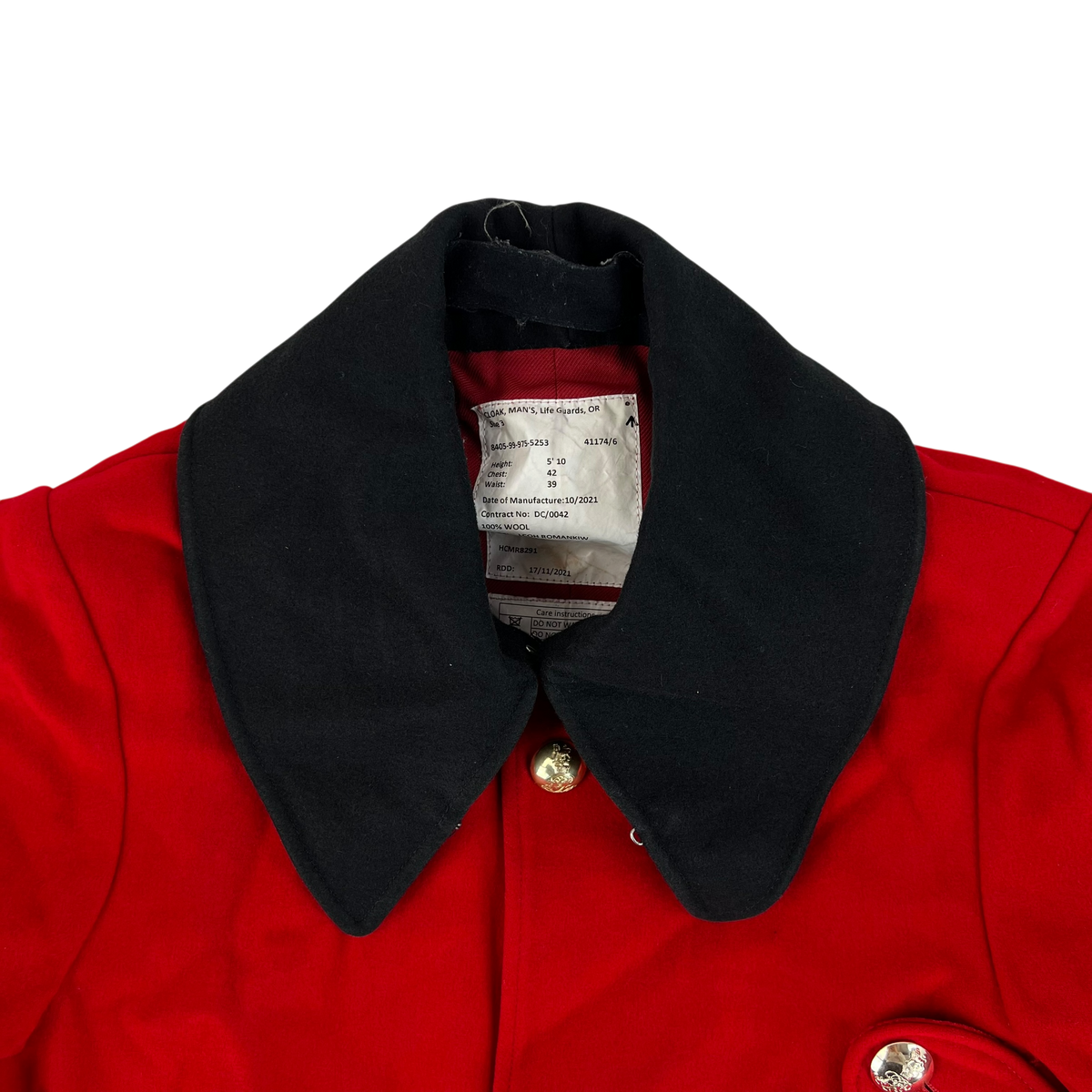 British Army Household Cavalry / Life Guards Scarlet Red Cloak - Large