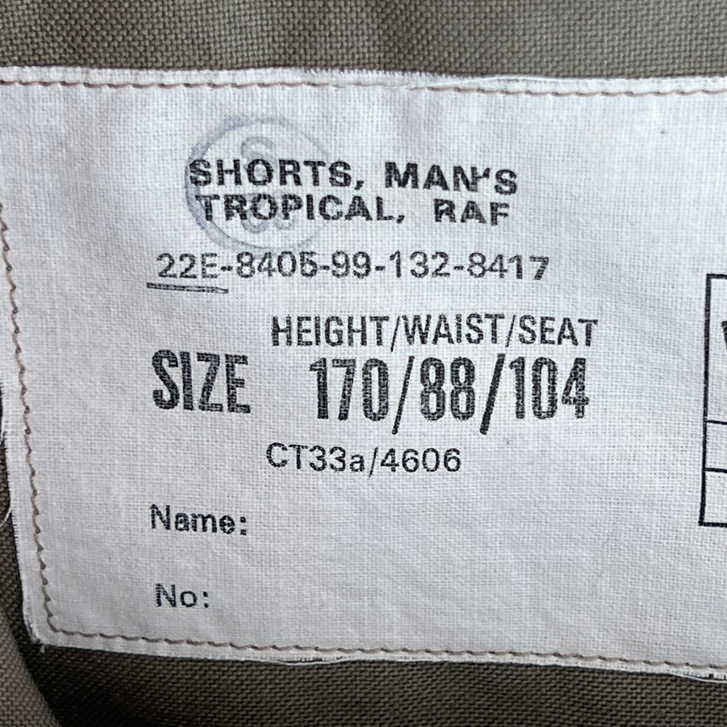 British RAF Tropical Stone Shorts - W34