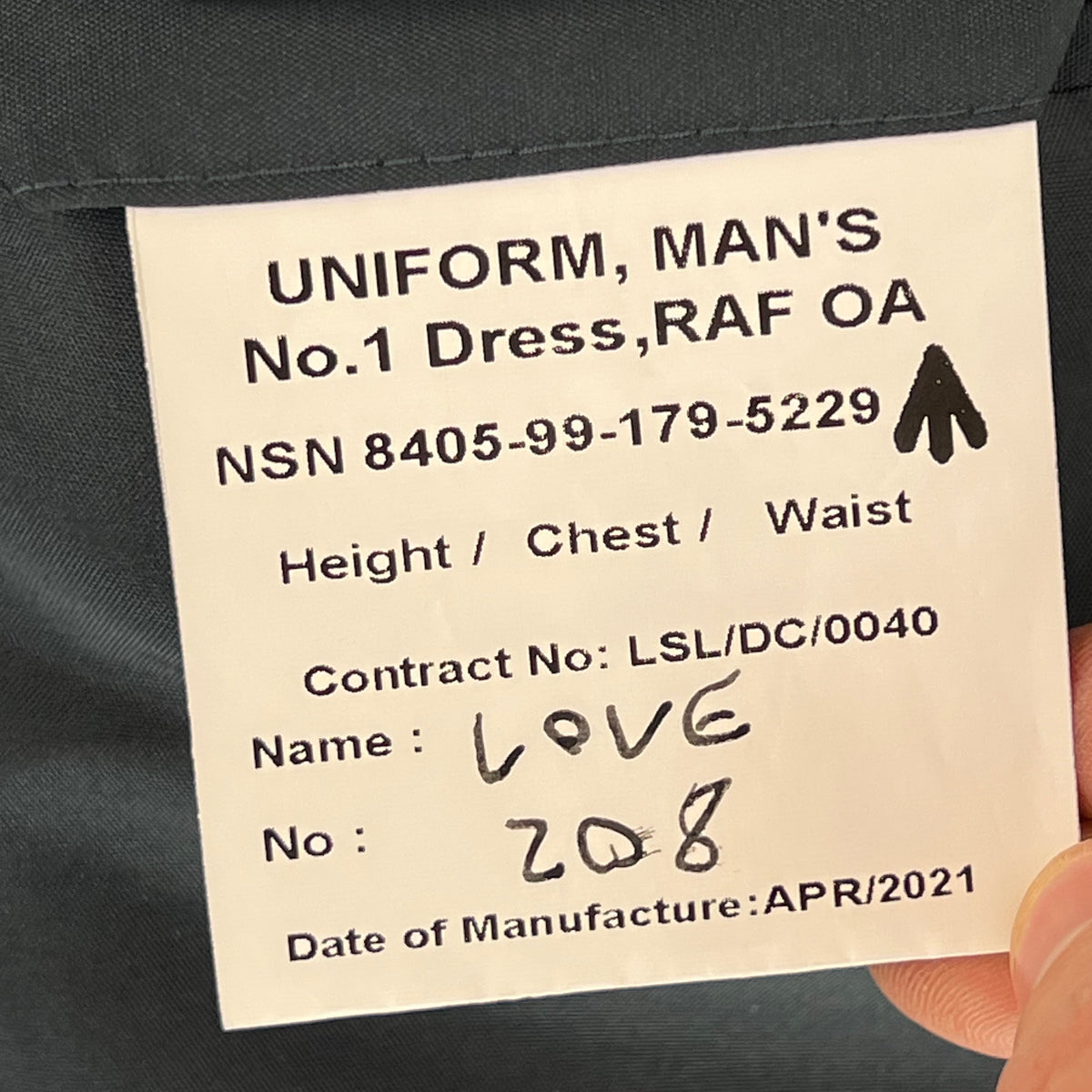 British Royal Air Force No. 1 Dress Jacket - Medium 96R
