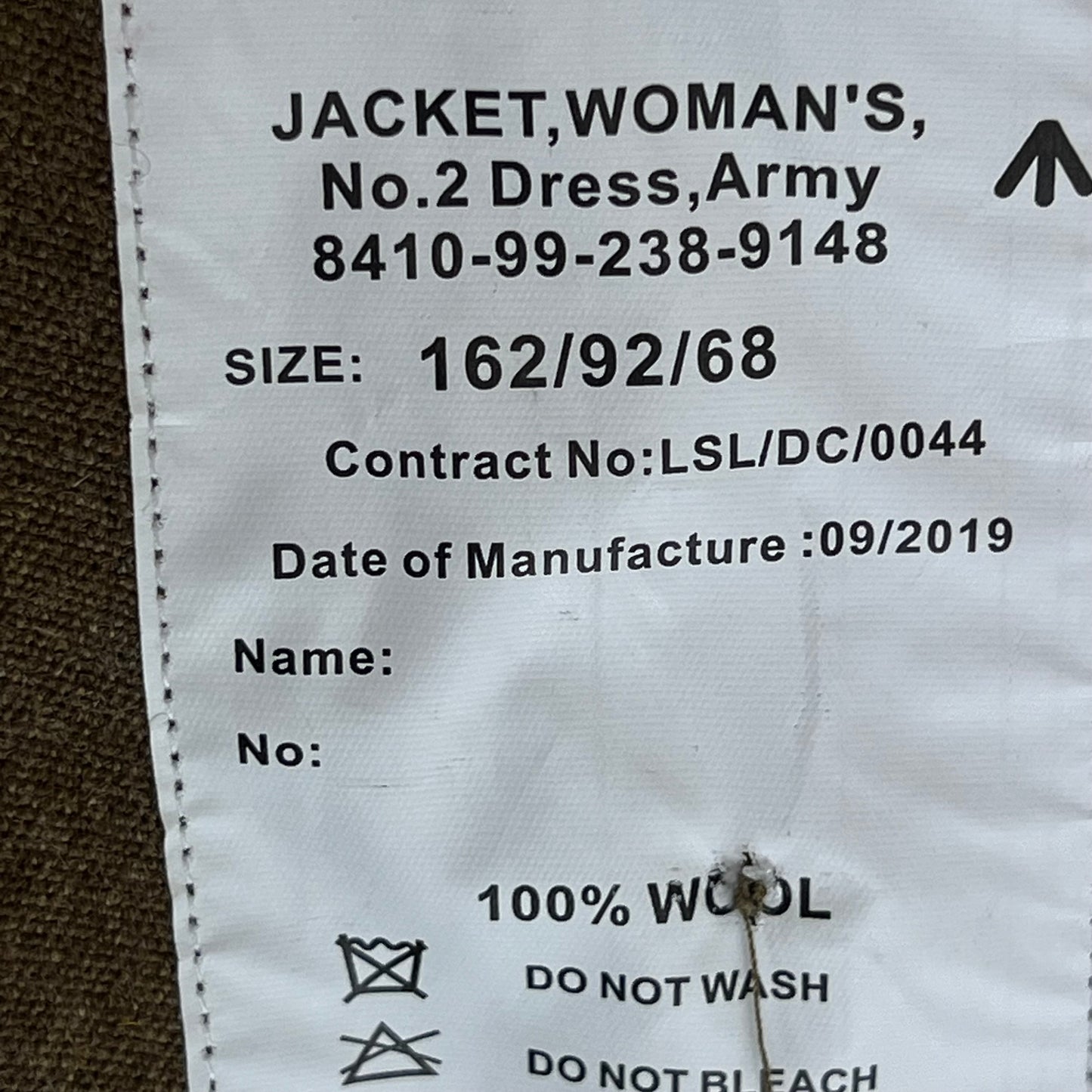 British Army Women's No. 2 FAD Dress Jacket - RAVC - Medium 162/92