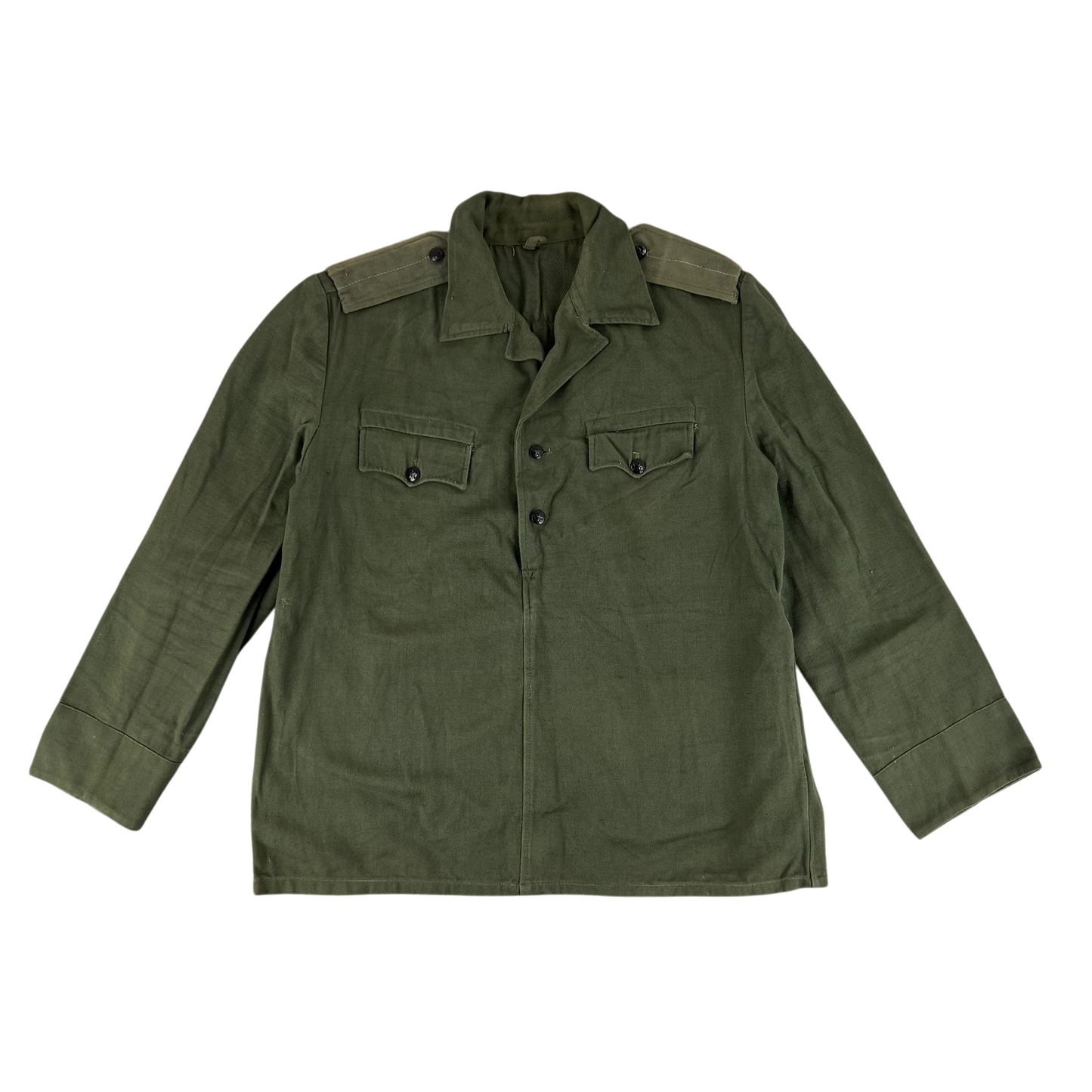 Bulgarian People's Army Olive Green Cossack Shirt - Medium