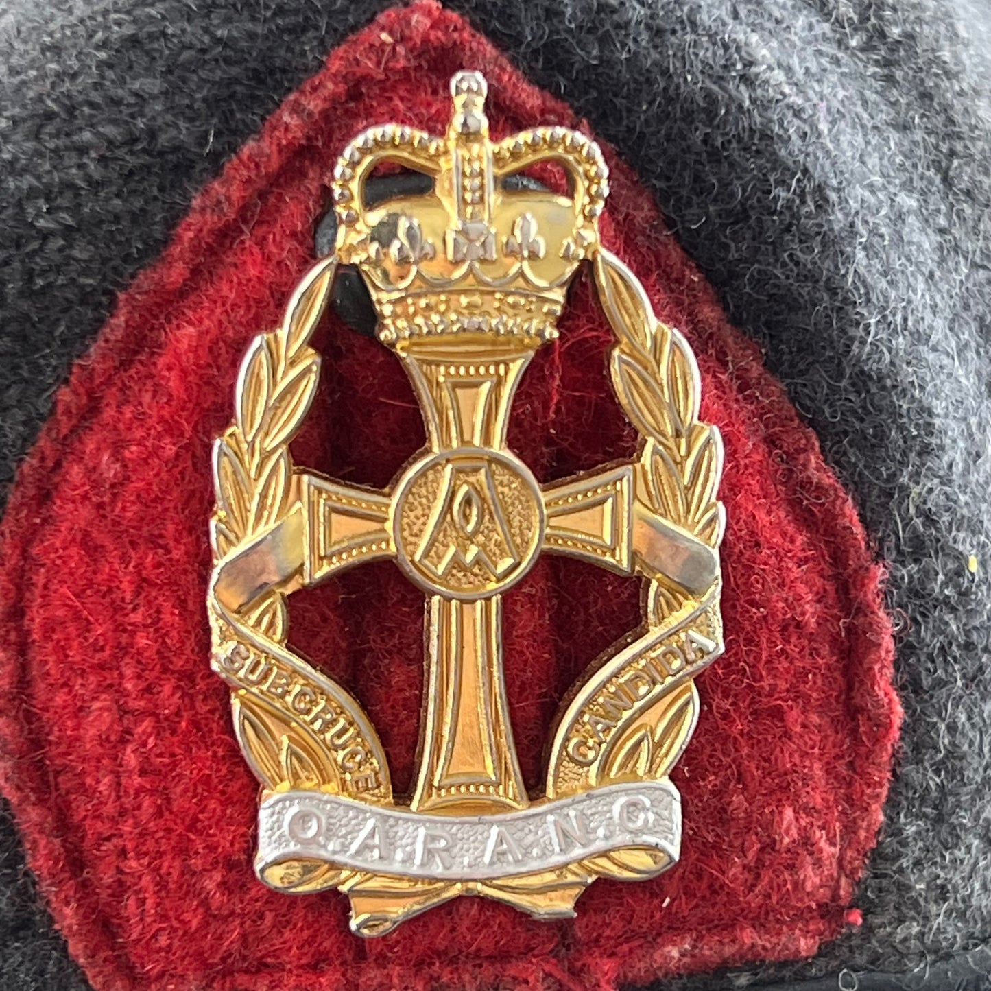 British Army Beret w/ Badge - QARANC - Small / Medium