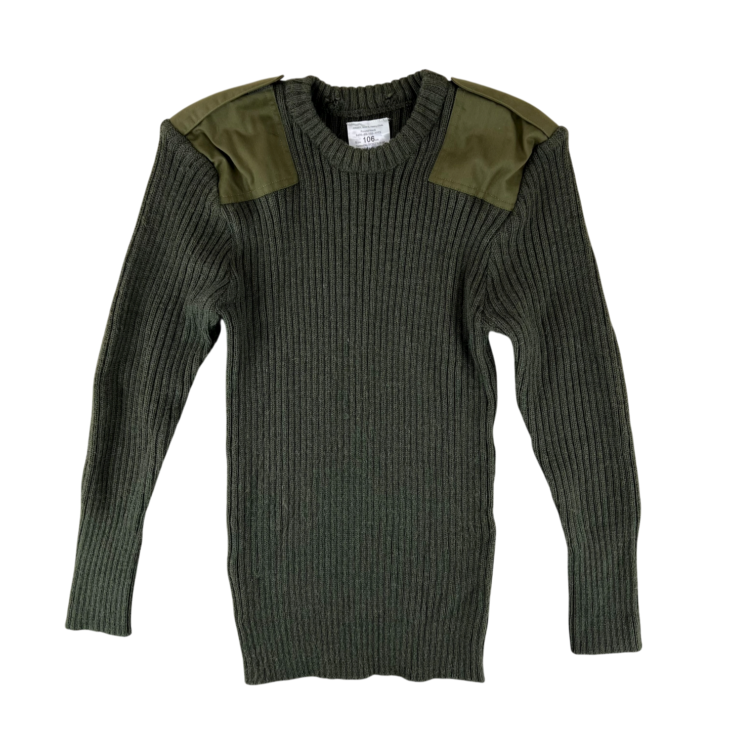British Army Olive Green Pullover Jumper - Large 106cm