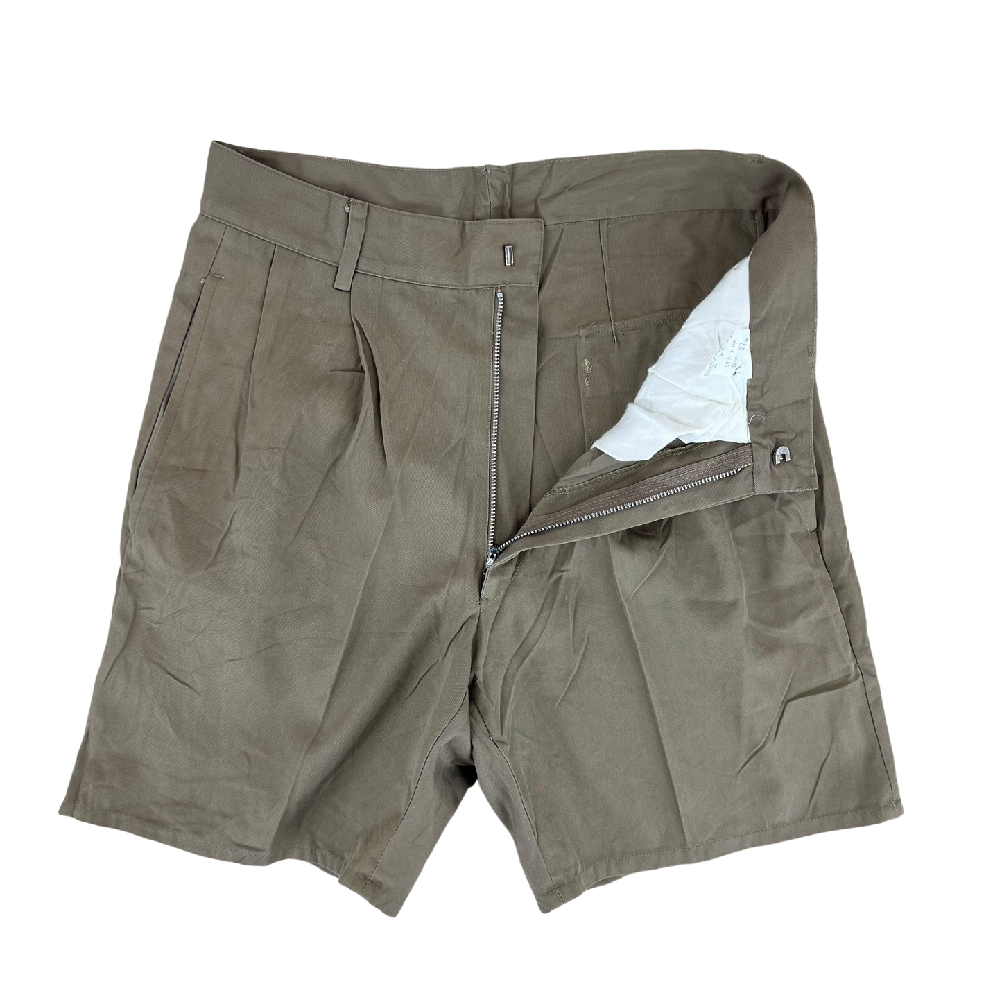 Italian Army Vintage Stone Chino Shorts - W29 L17