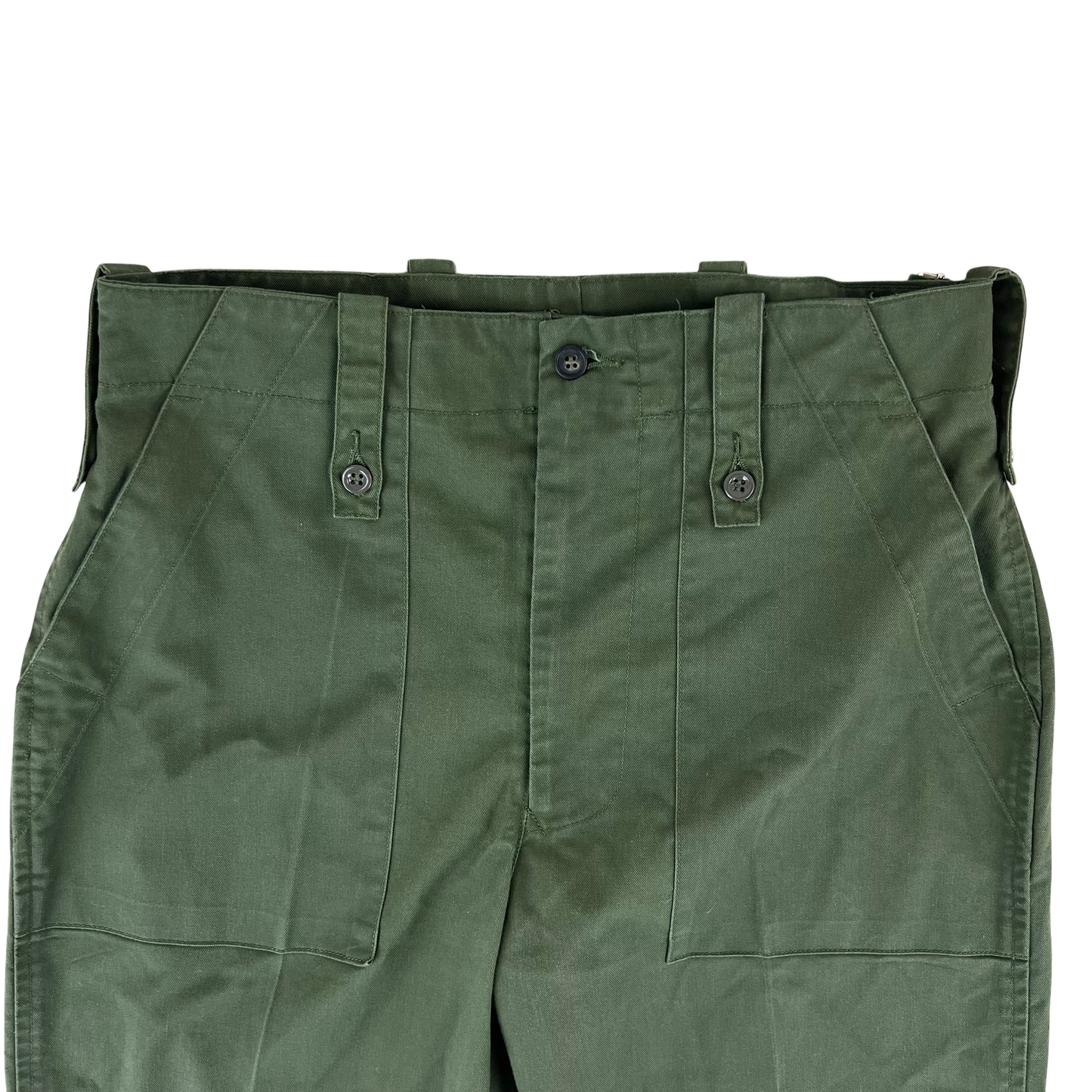 British Army Olive Green Fatigue Work Trousers - W34 L32