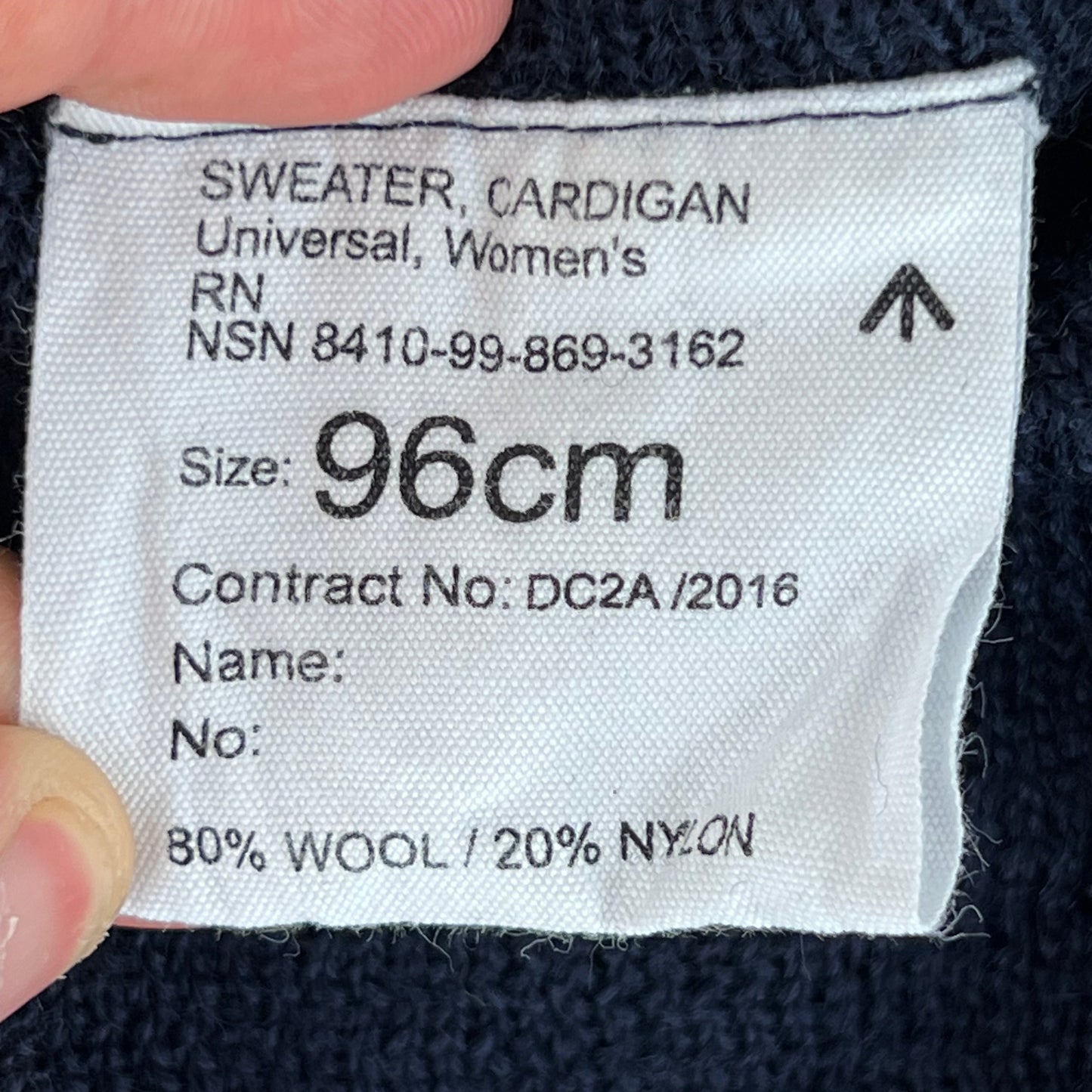 British Royal Navy Women's Blue Cardigan - Medium 96cm