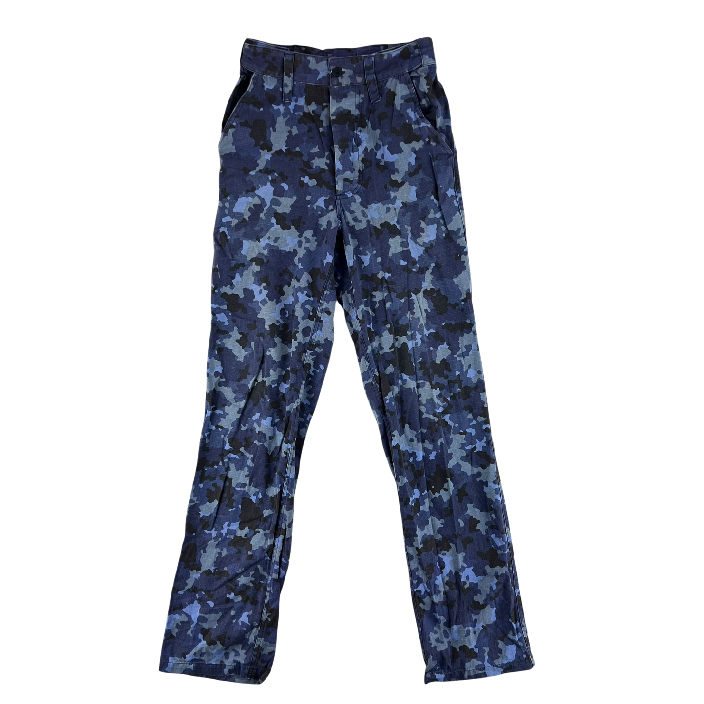 Romanian Navy M2017 Blue Camouflage Ripstop Trousers - W27 L32