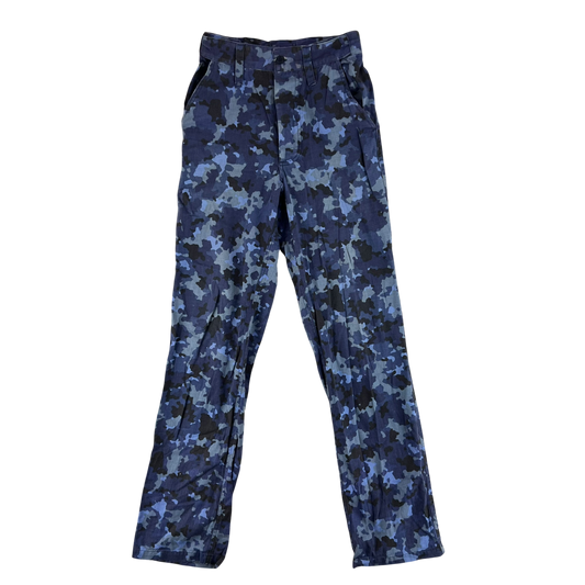 Romanian Navy M2017 Blue Camouflage Ripstop Trousers - W27 L32
