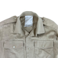 British Army Mens Fawn Cotton Shirt Long Sleeve - Small C37