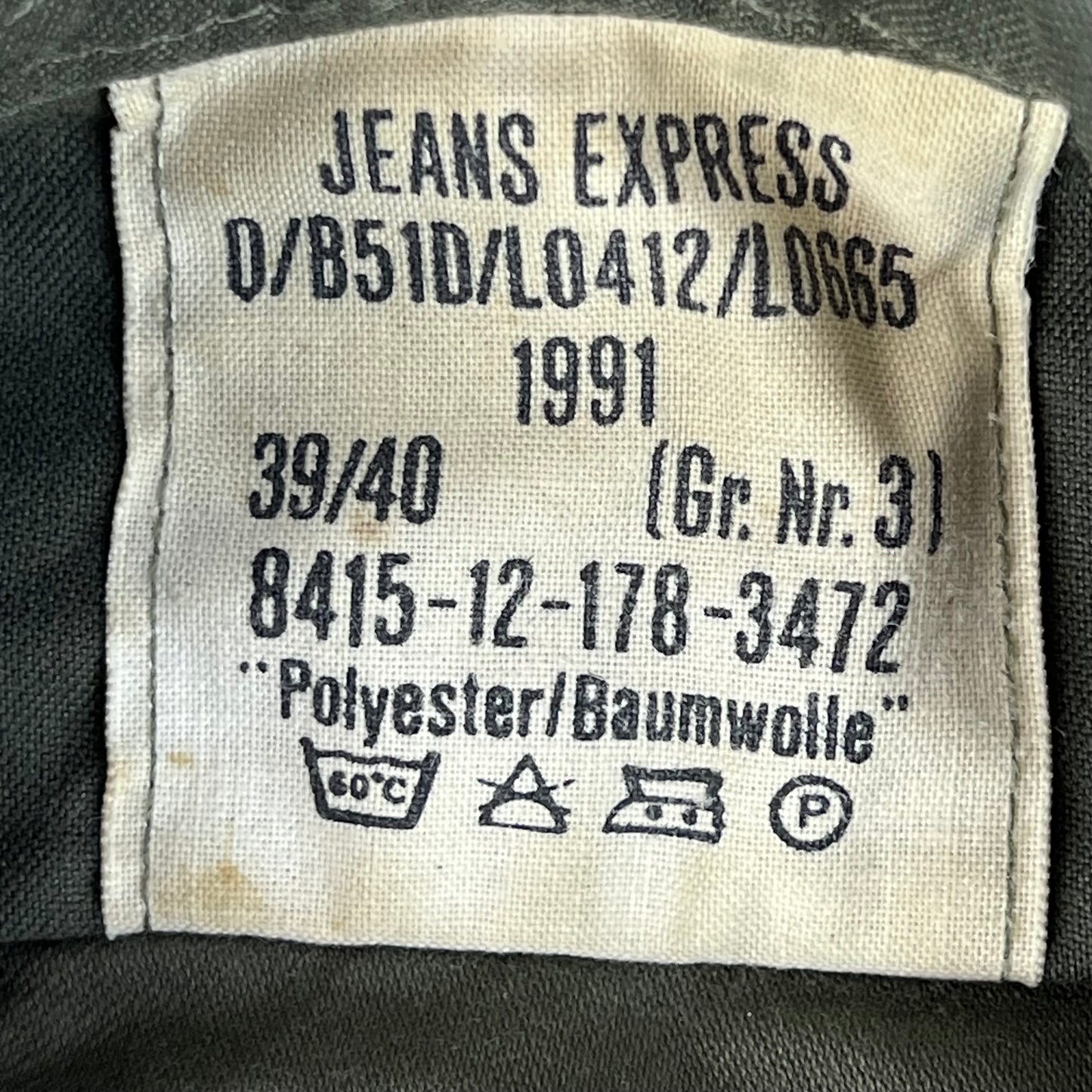 German Army Olive Green Long Sleeve Field Shirt - Medium GrNr3