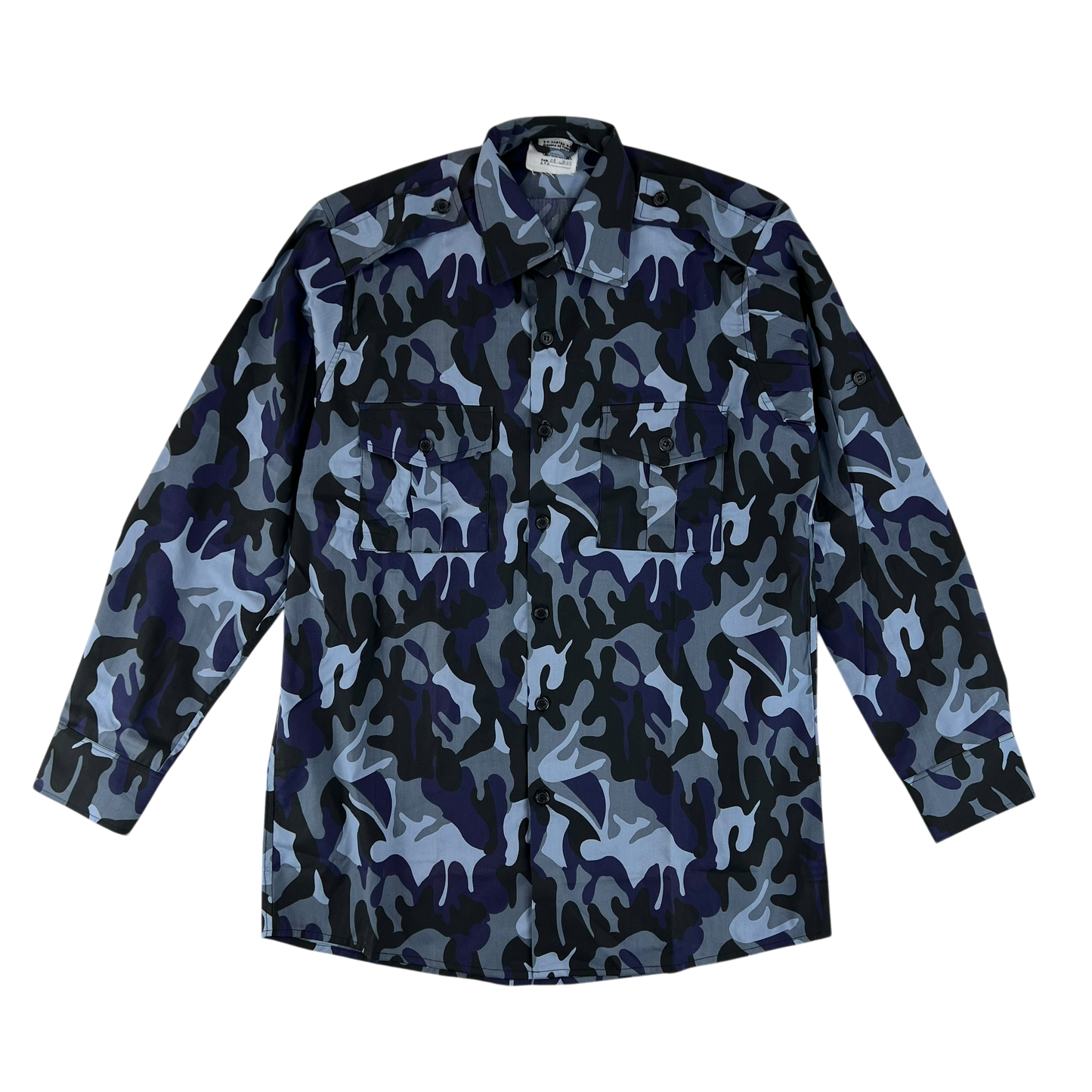 Romanian Army / Police M1990 Blue Leaf Camouflage Long Sleeve Shirt - Medium