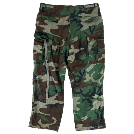 US Army Vintage M81 Woodland Camouflage Cold Weather Trousers - Large W39 L28.5