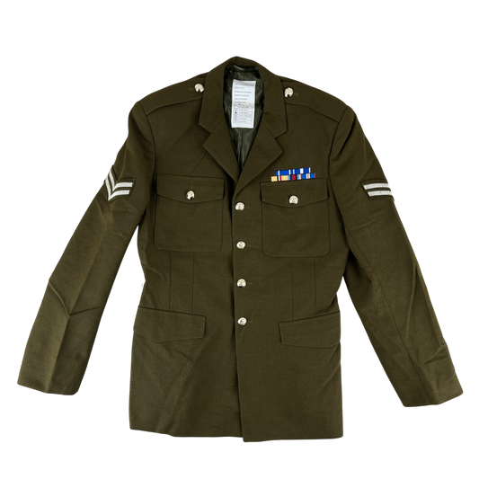 British Army 1980 Pattern No. 2 Olive Green Dress Jacket - Royal Artillery Regiment - Medium 176/104