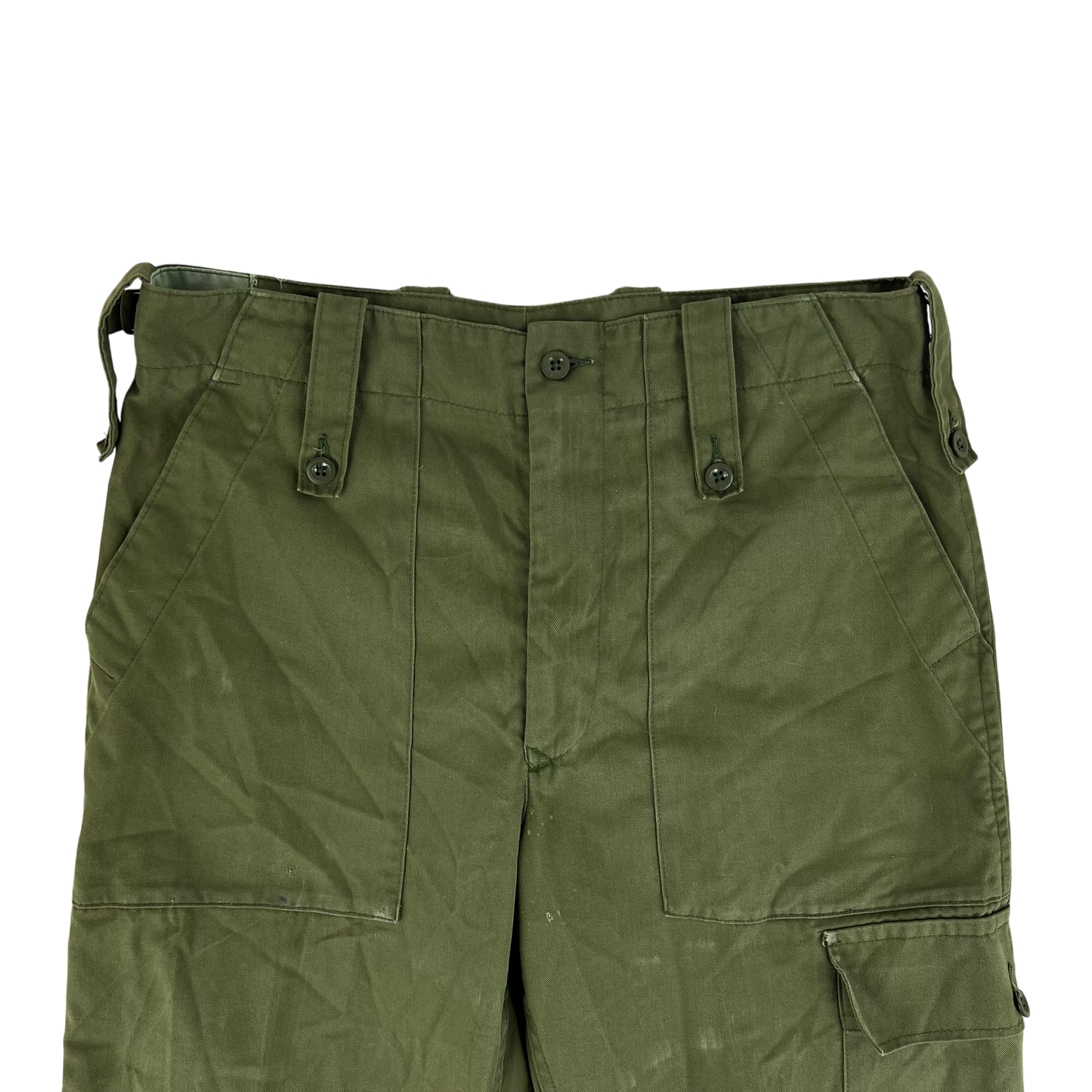 British Army Olive Green Fatigue Work Trousers - W33 L29