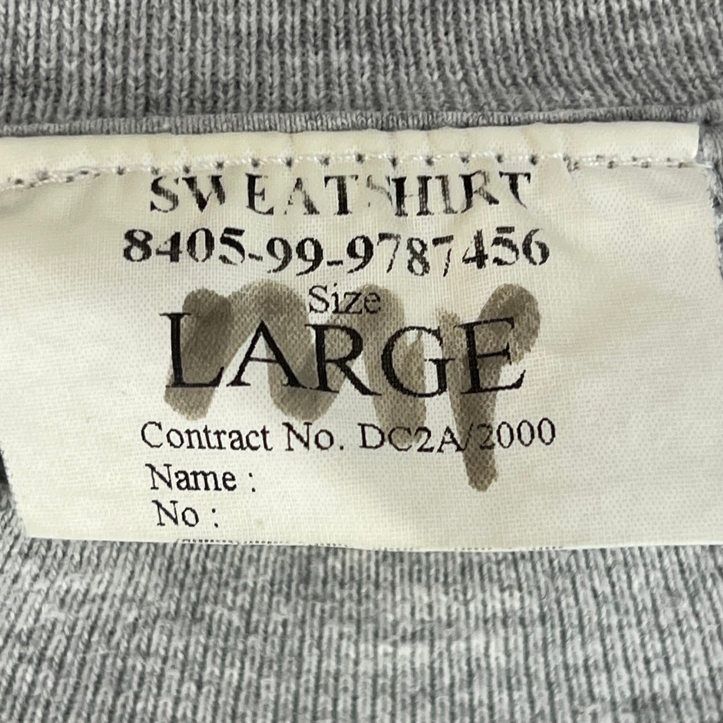 British Army PTI Grey Sweatshirt Jumper - Large