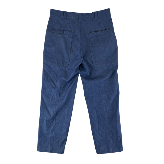 US Police Vintage Sheriff's Piped Blue Trousers - W33 L28
