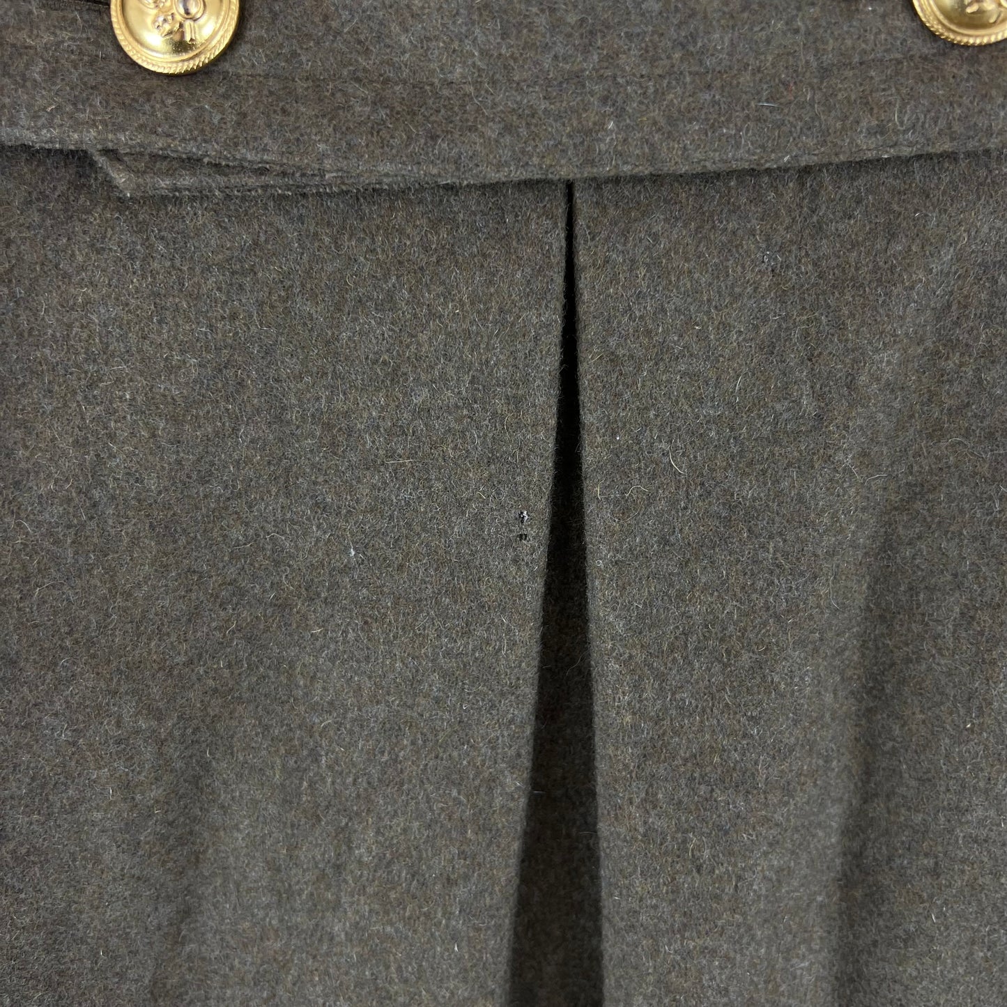 Italian Army 70's Khaki Greatcoat - Military Fire Brigade - Medium