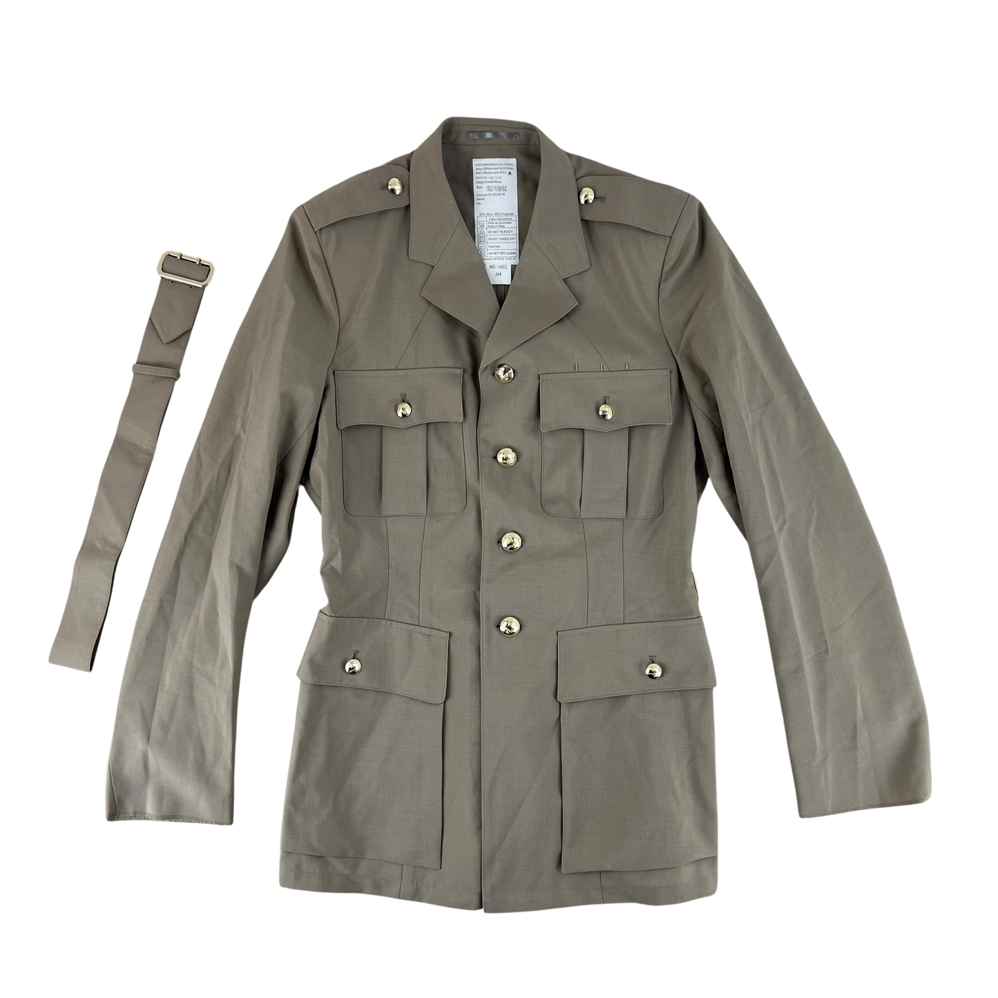 British RAF No. 6 Tropical Dress Jacket w/ Belt - Large 182/108
