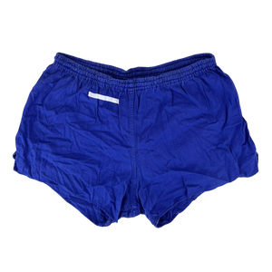 West German Army Cotton PTI Blue Swim Shorts - Small