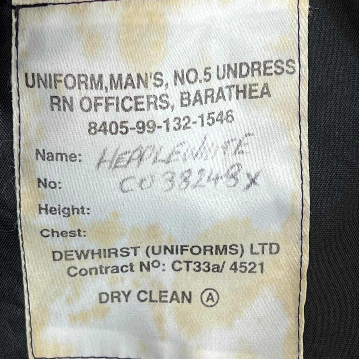 British Royal Navy Officer's No. 5 Undress Jacket - Large