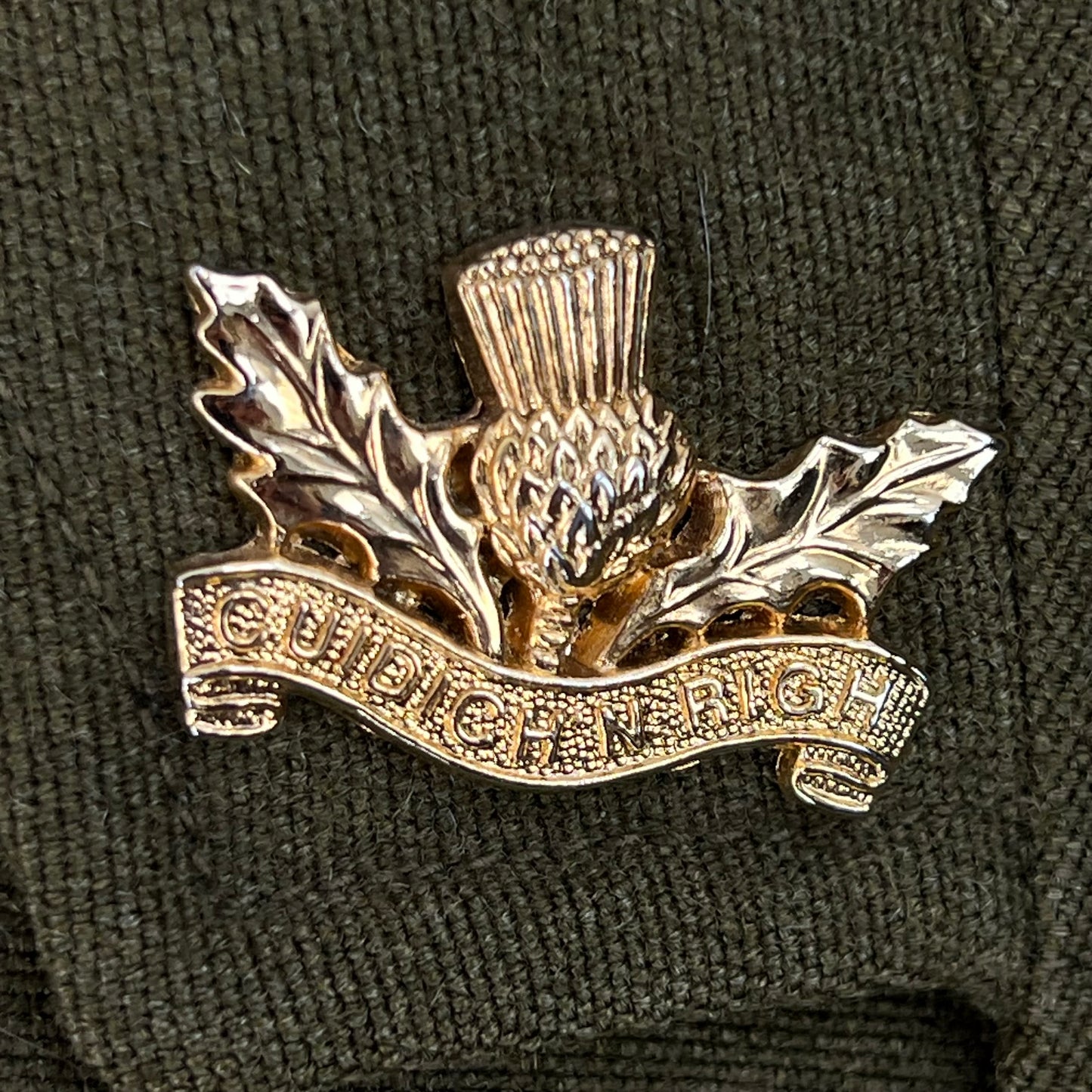 British Army 70s No. 2 Dress Jacket Khaki Green - Royal Regiment of Scotland - Medium SIZE 37