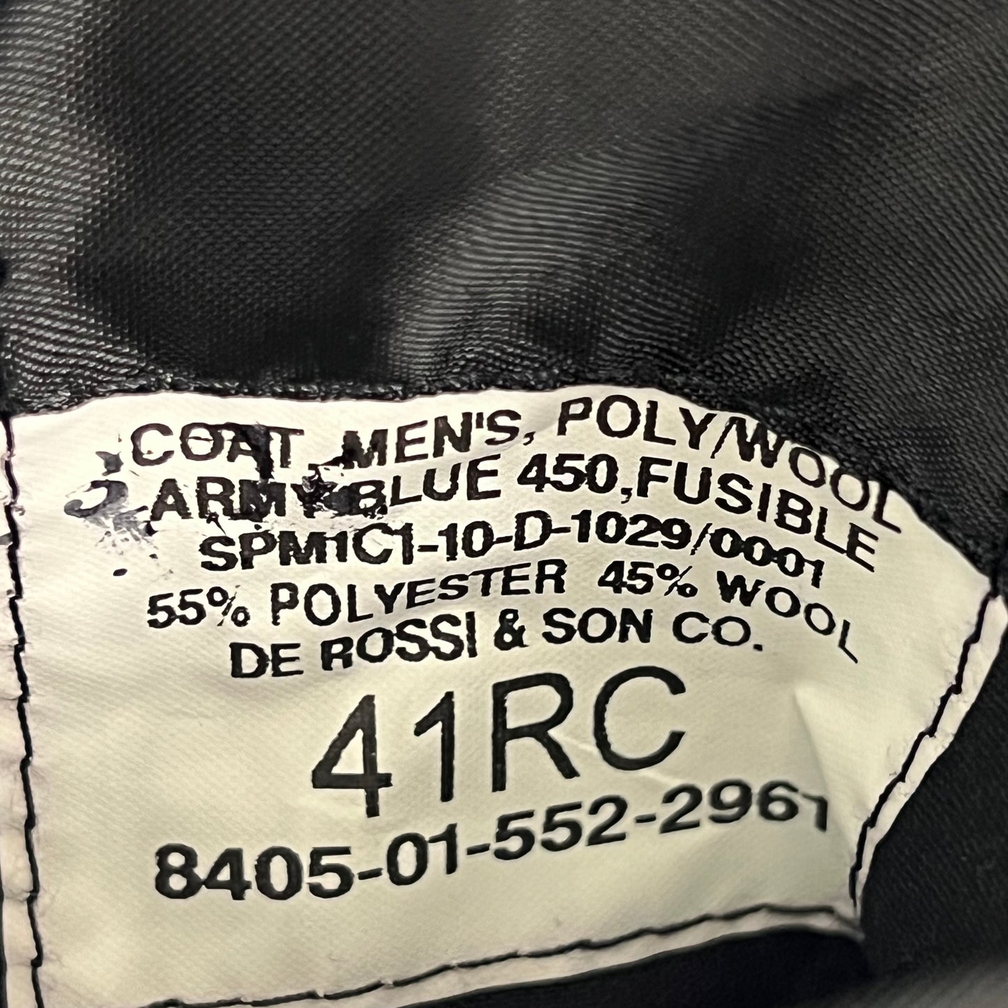 US Army Black Enlisted Service Dress Jacket - Large 41RC