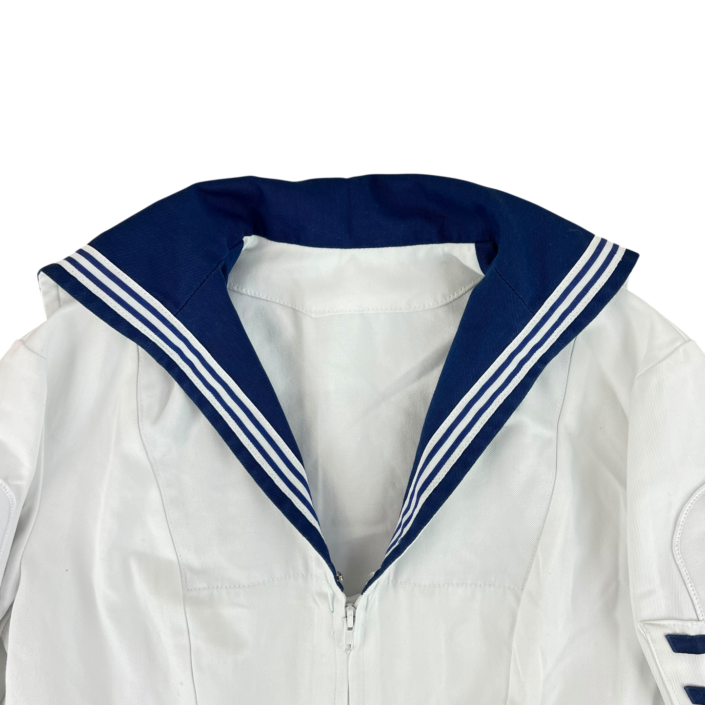 British Royal Navy Women's Class II White Jumper Sailor's Top - Medium 170/96