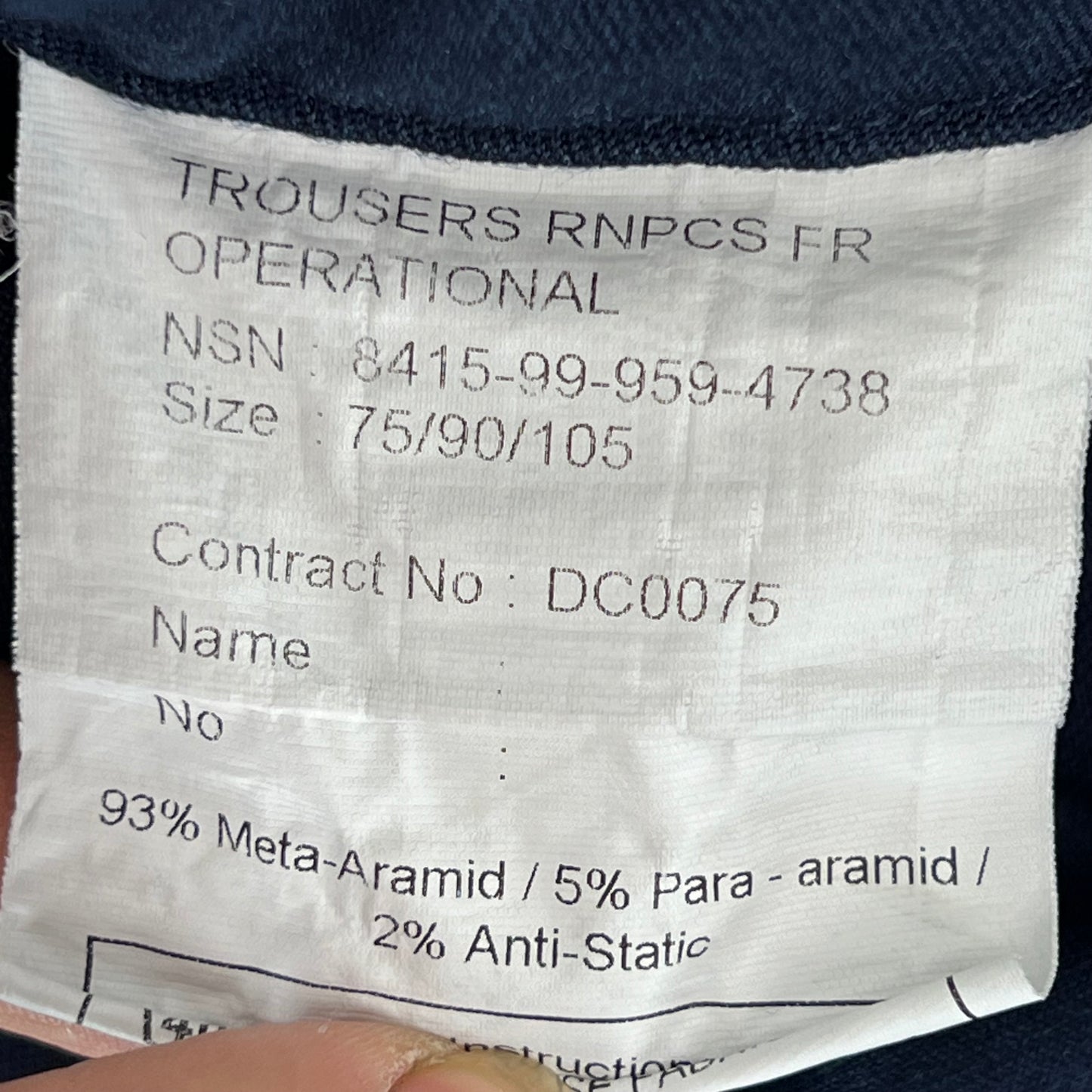 British Royal Navy FR Combat Trousers - W35 L29