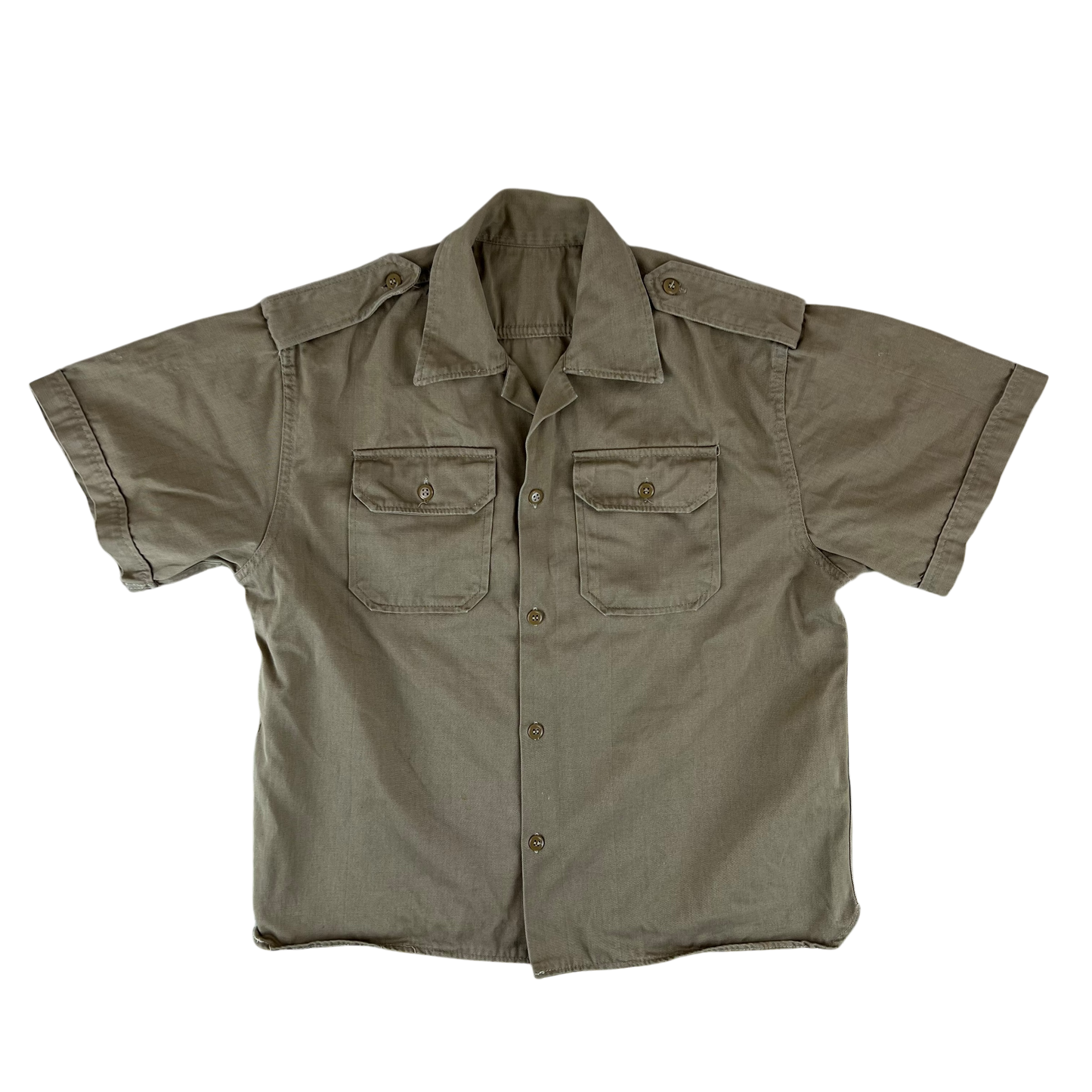 Greek Army M65 Khaki Shirt Short Sleeve - Medium