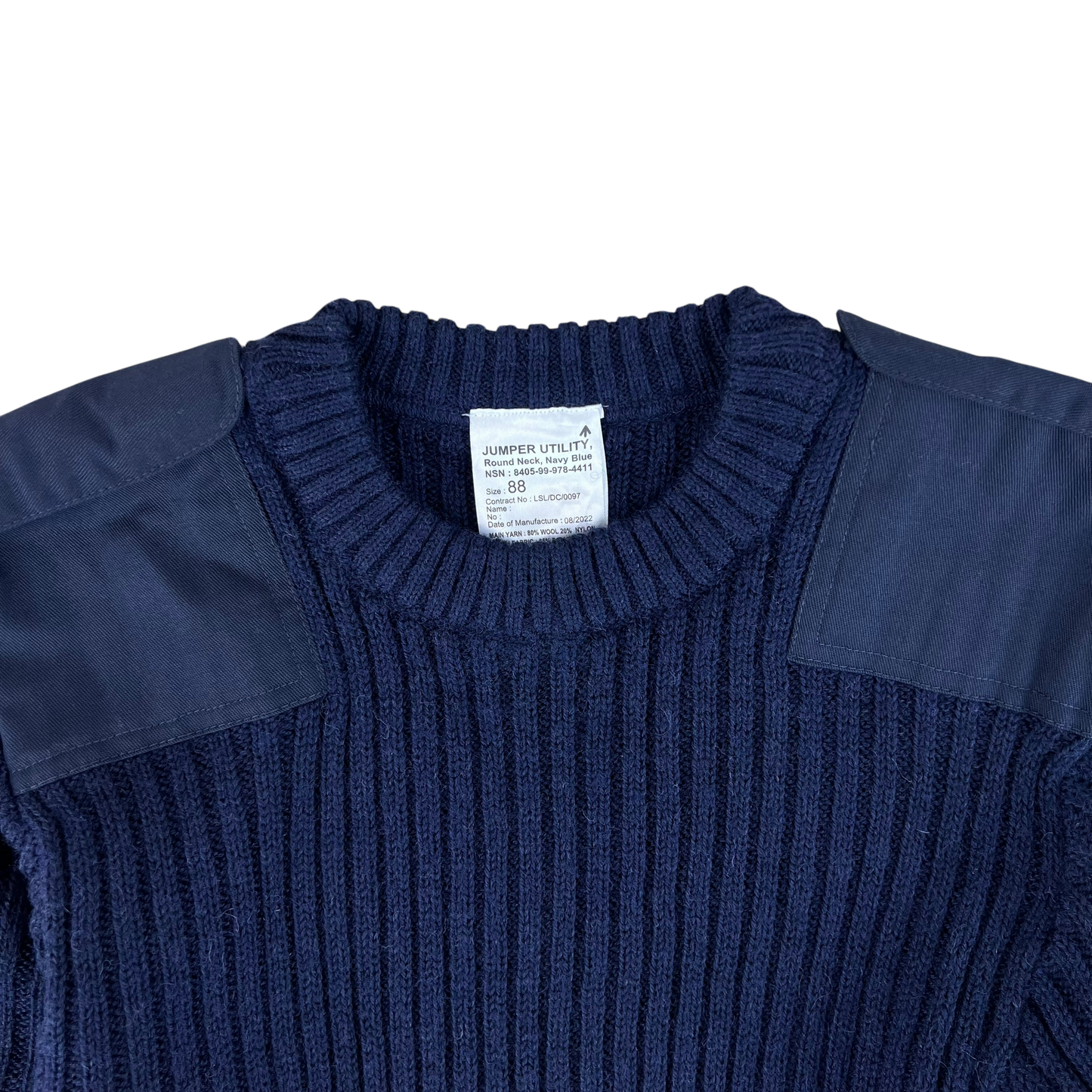 British Royal Navy Wool Crew Neck Pullover Jersey Jumper - Small 88cm