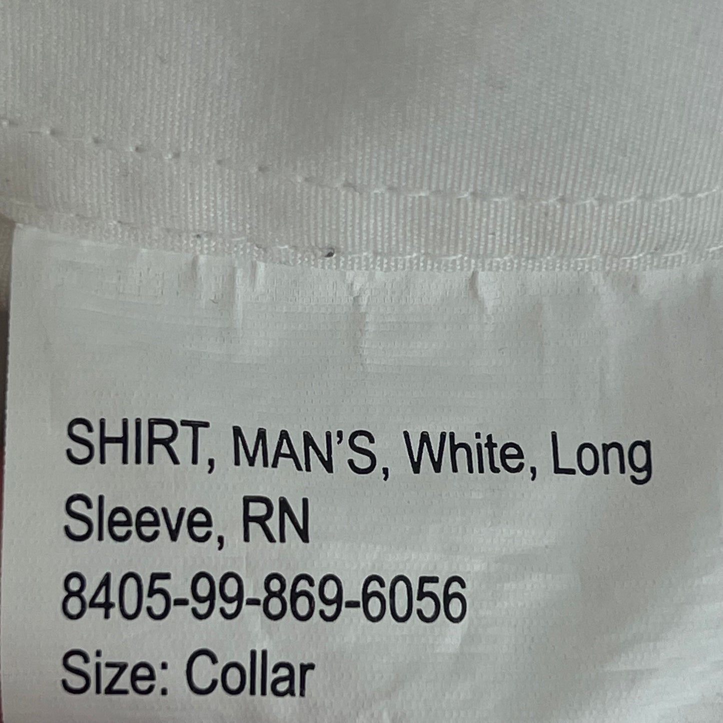 British Royal Navy White Long Sleeve Shirt