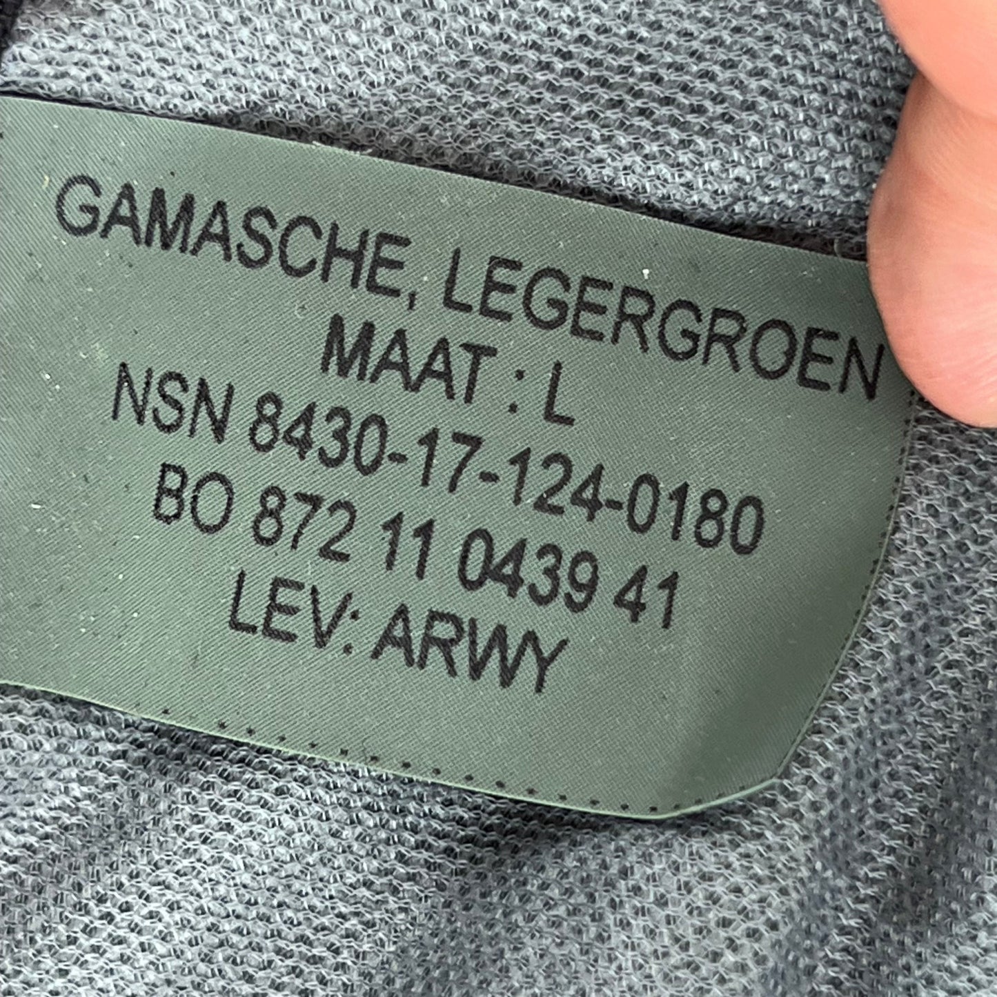 Dutch Army Olive Green MVP Waterproof Gaiters - L