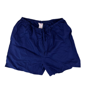 West German Army Cotton PT Navy Blue Swim Shorts - Small