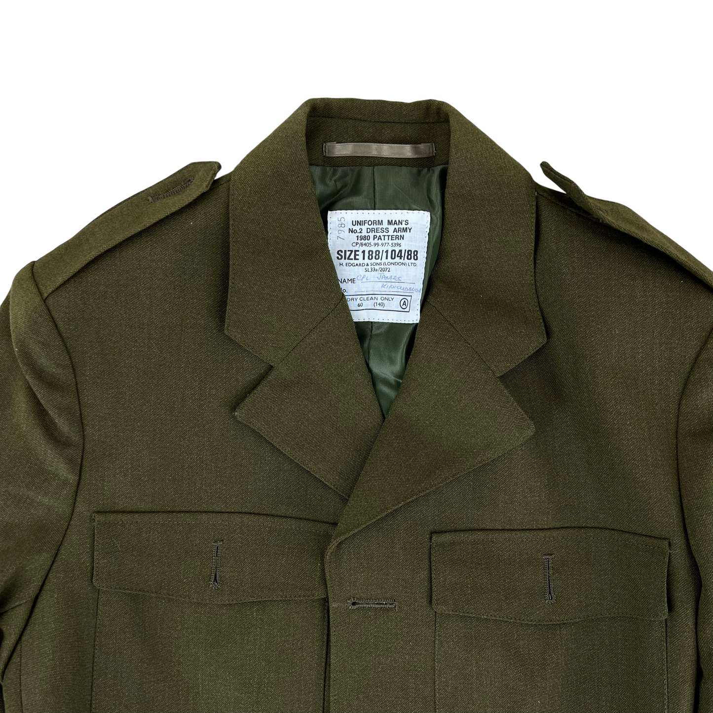 British Army Old 1980 Pattern No. 2 Olive Green Dress Jacket - 188/104