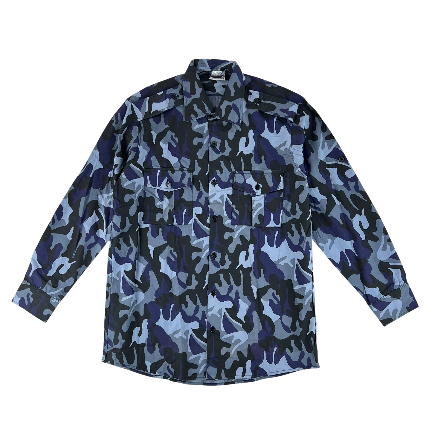 Romanian Army / Police M1990 Blue Leaf Camouflage Long Sleeve Shirt - Medium