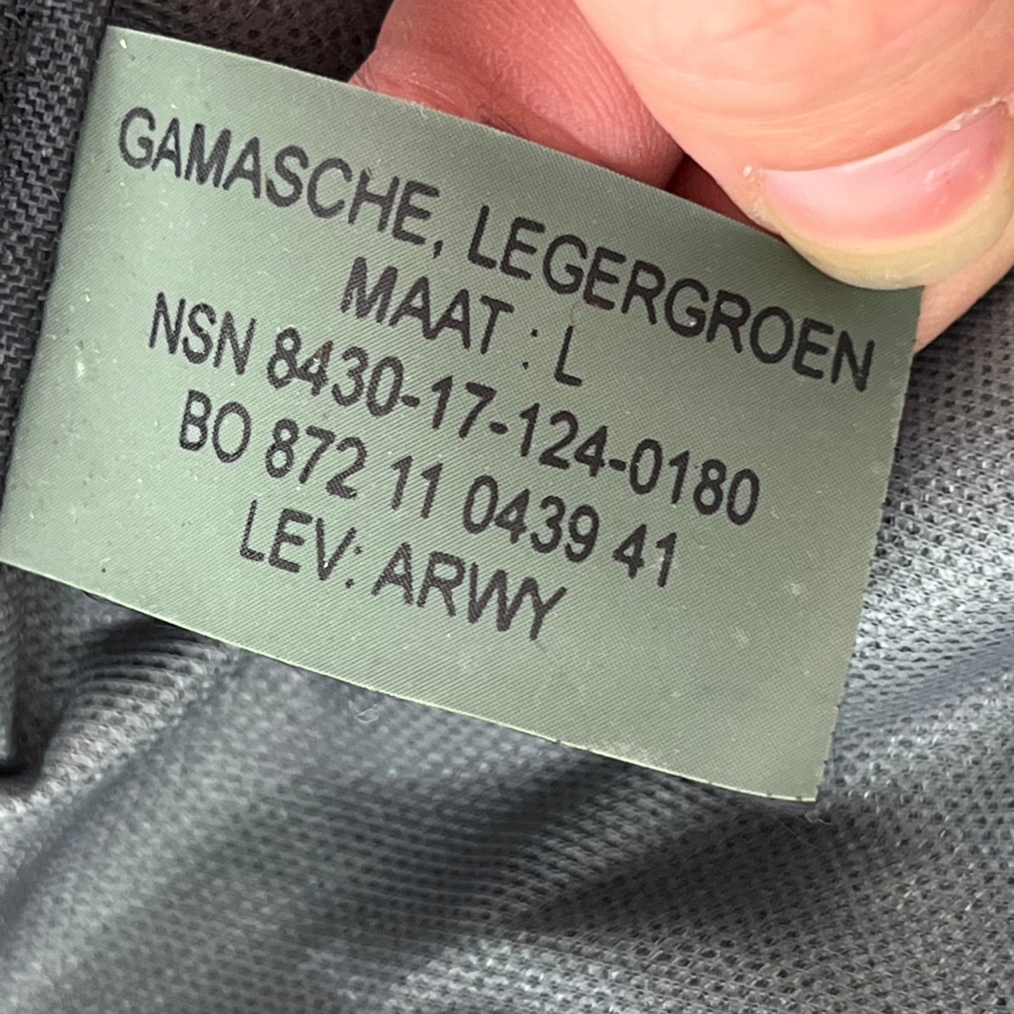 Dutch Army Olive Green MVP Waterproof Gaiters - L